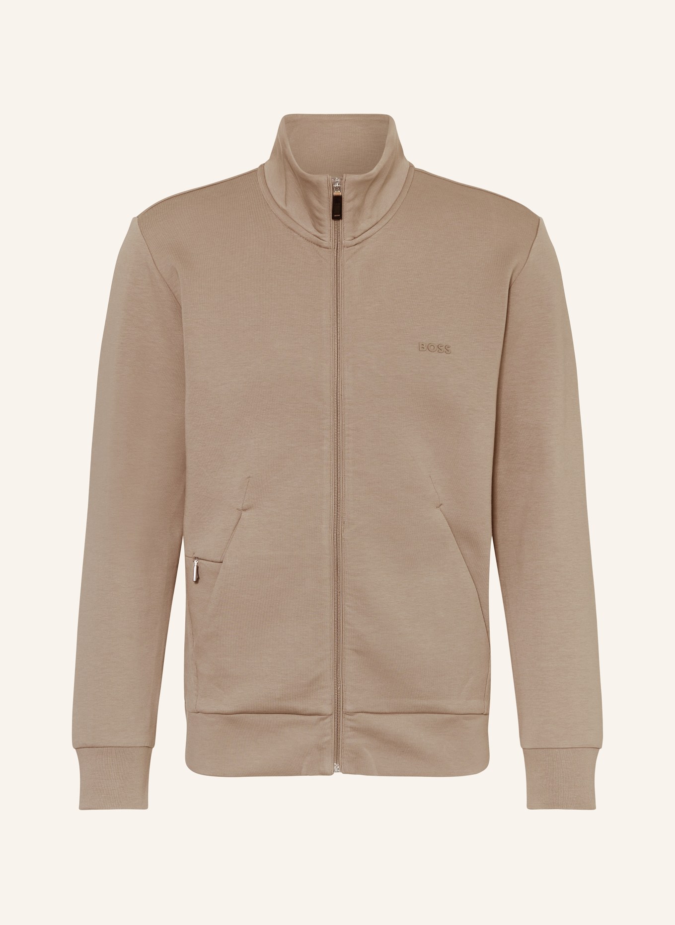 BOSS Sweat jacket SKAZ, Color: BROWN (Image 1)