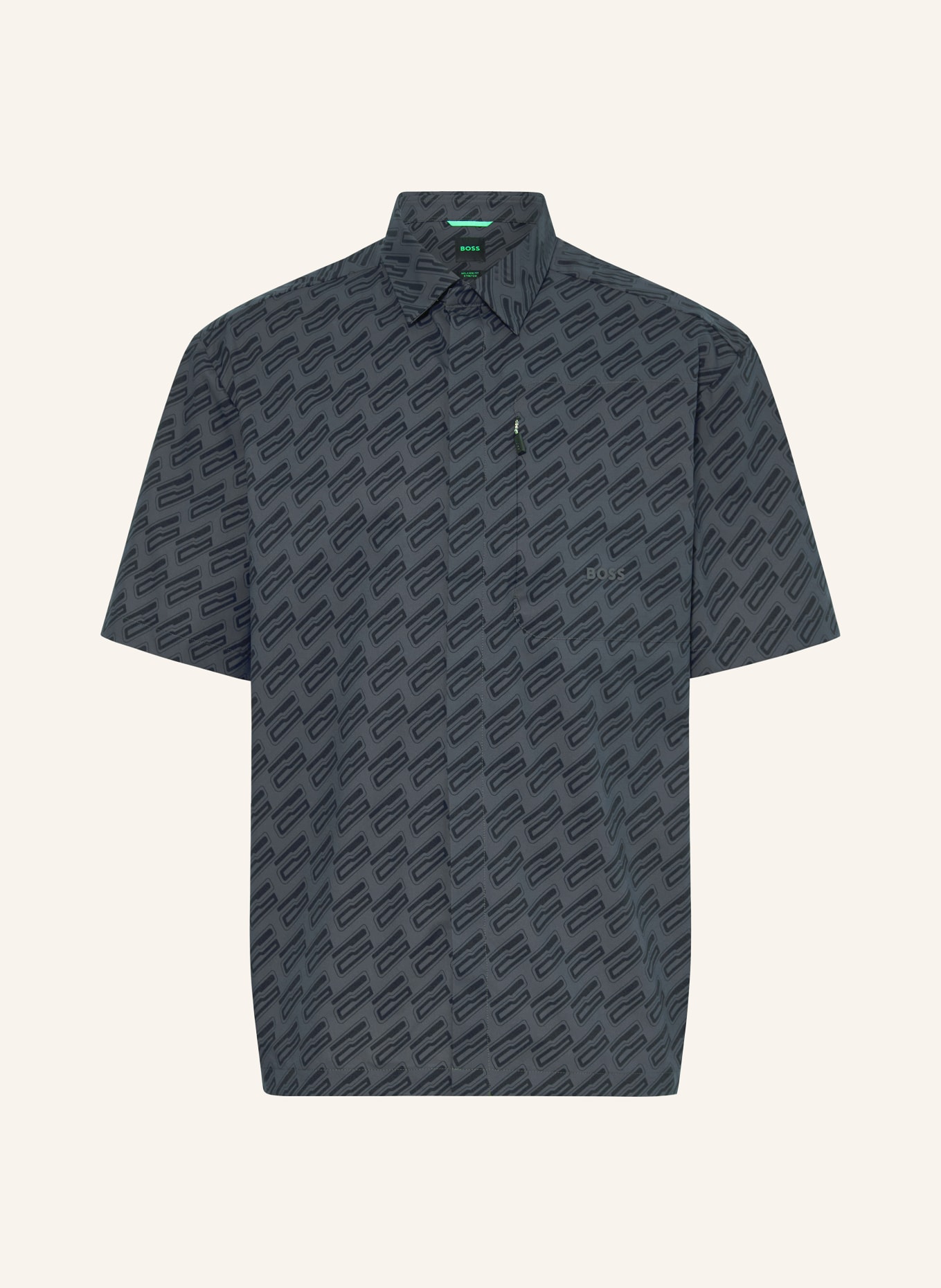 BOSS Short sleeve shirt BECHNO, Color: DARK GRAY/ GRAY (Image 1)