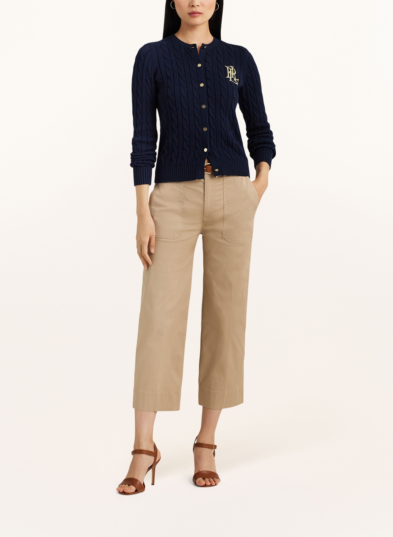 LAUREN RALPH LAUREN Strickjacke: DUNKELBLAU
