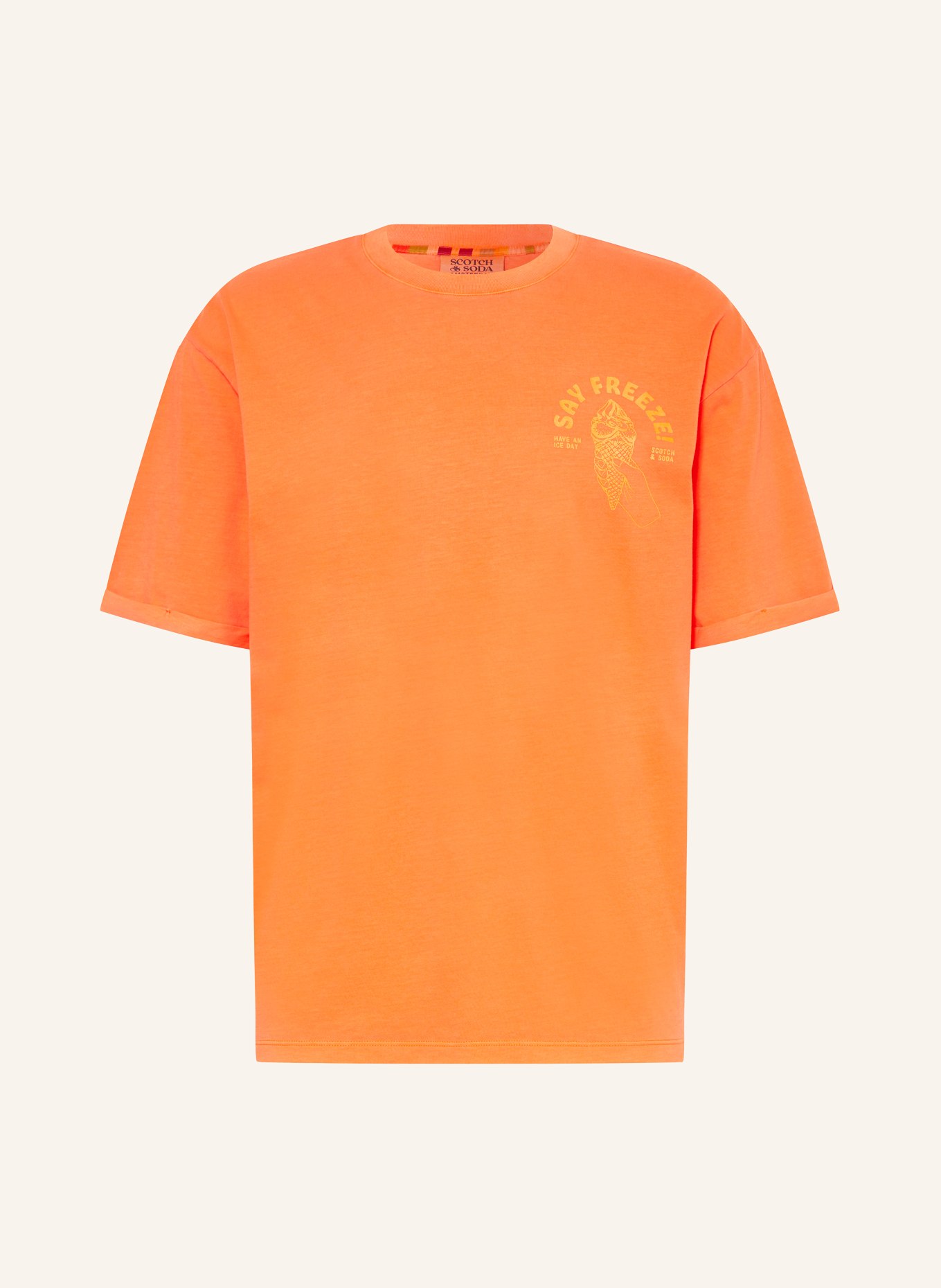 SCOTCH & SODA T-shirt, Color: ORANGE (Image 1)