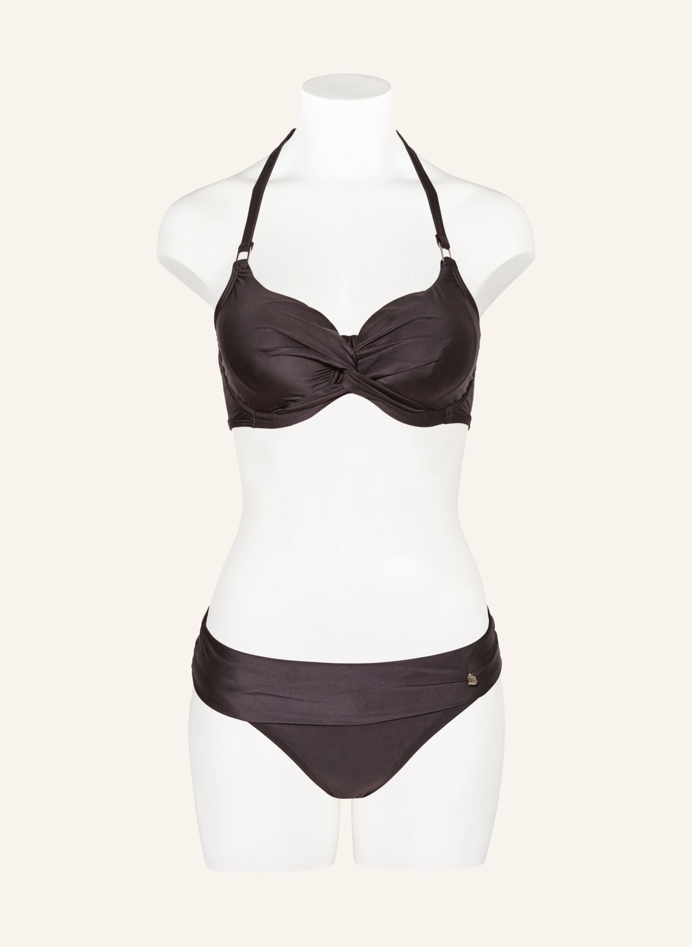 BEACHLIFE Underwired bikini top DARK GREY, Color: DARK GRAY (Image 4)