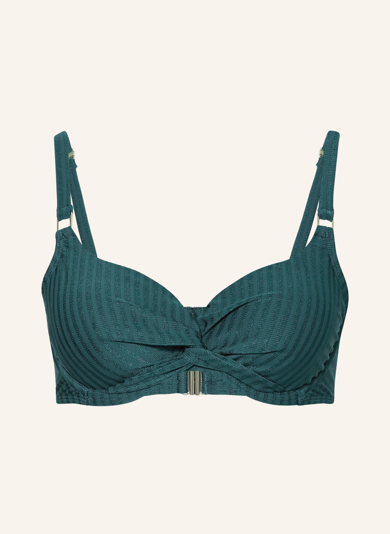 BEACHLIFE Underwired bikini top REFLECTING POND, Color: TEAL (Image 1)