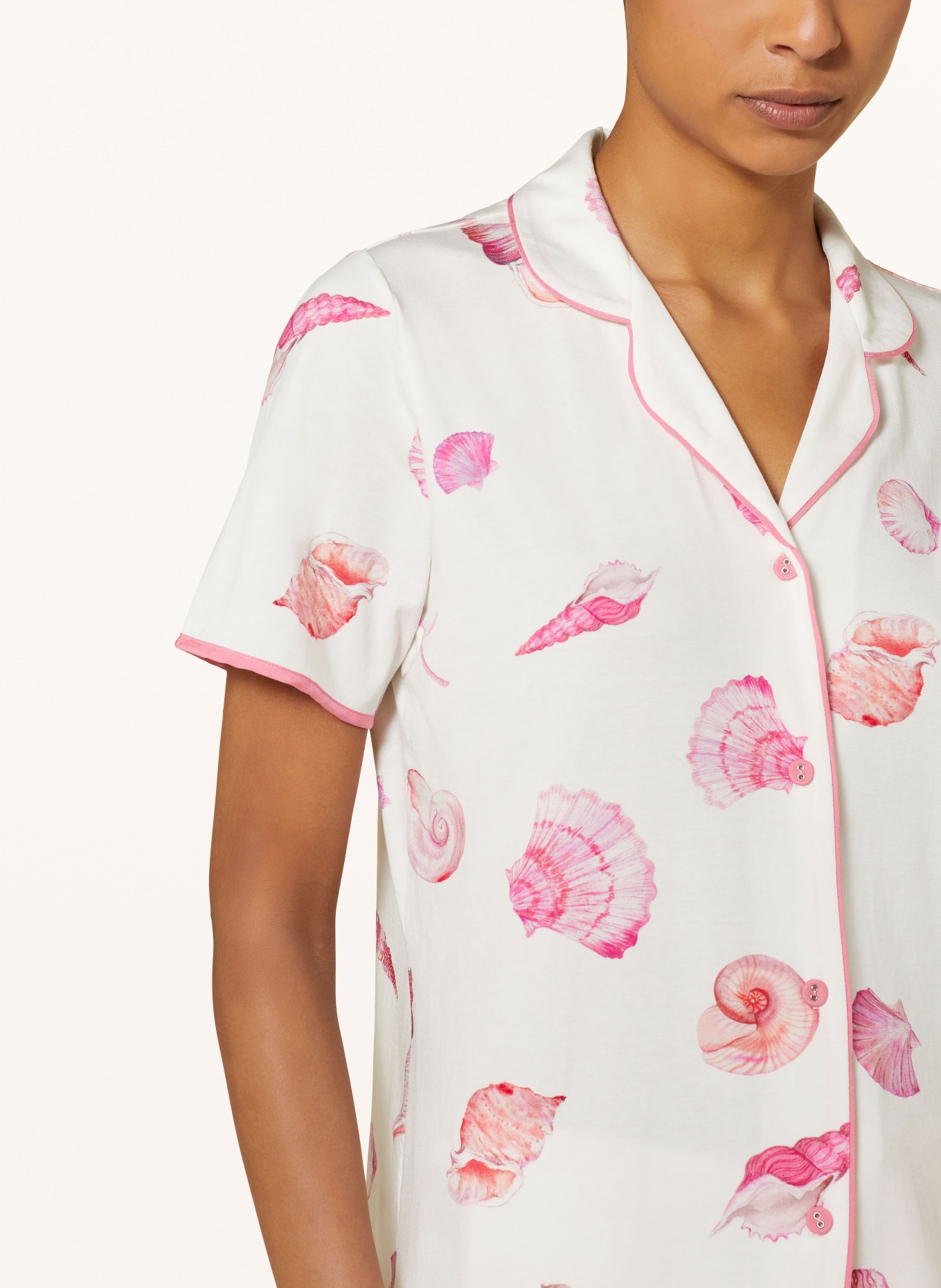 cyberjammies Koszulka od piżamy SHELLY CREAM SHELL, Kolor: BIAŁY/ MOCNORÓŻOWY/ RÓŻOWY (Obrazek 4)