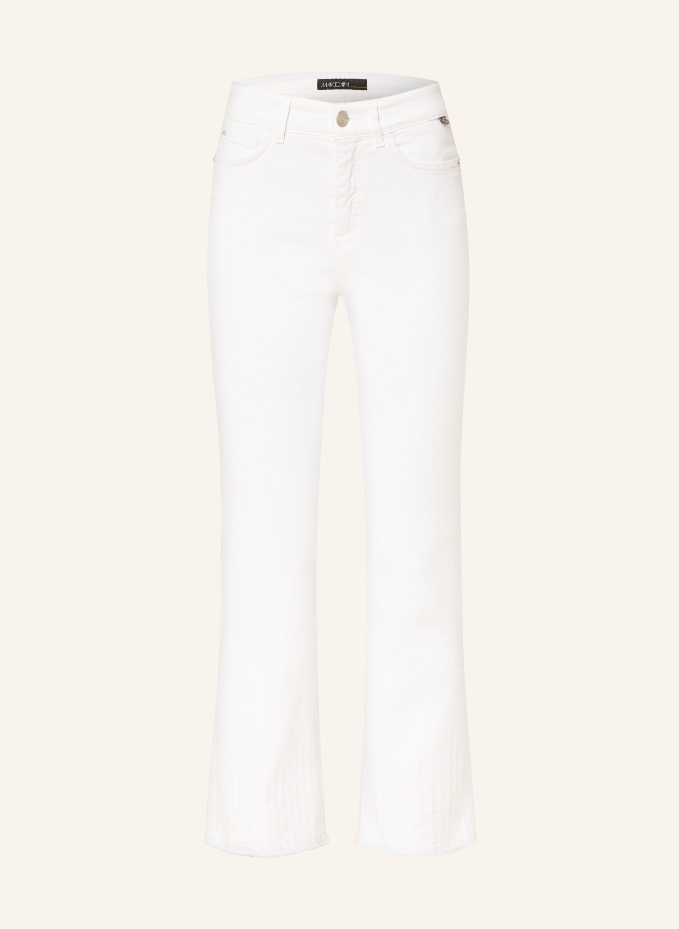MARC CAIN 7/8 jeans FORLI with sequins, Color: 100 WHITE (Image 1)