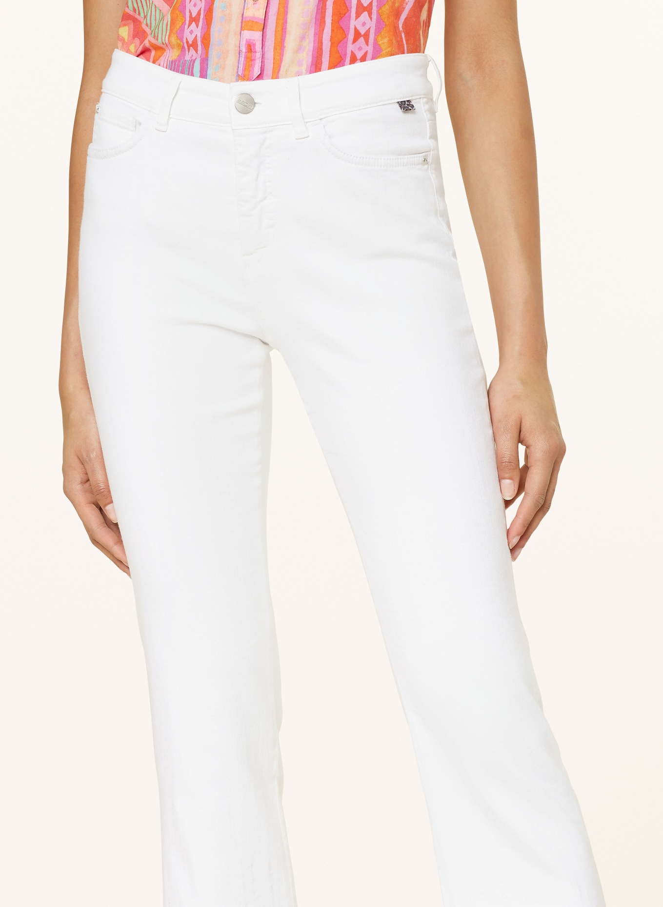 MARC CAIN 7/8 jeans FORLI with sequins, Color: 100 WHITE (Image 5)