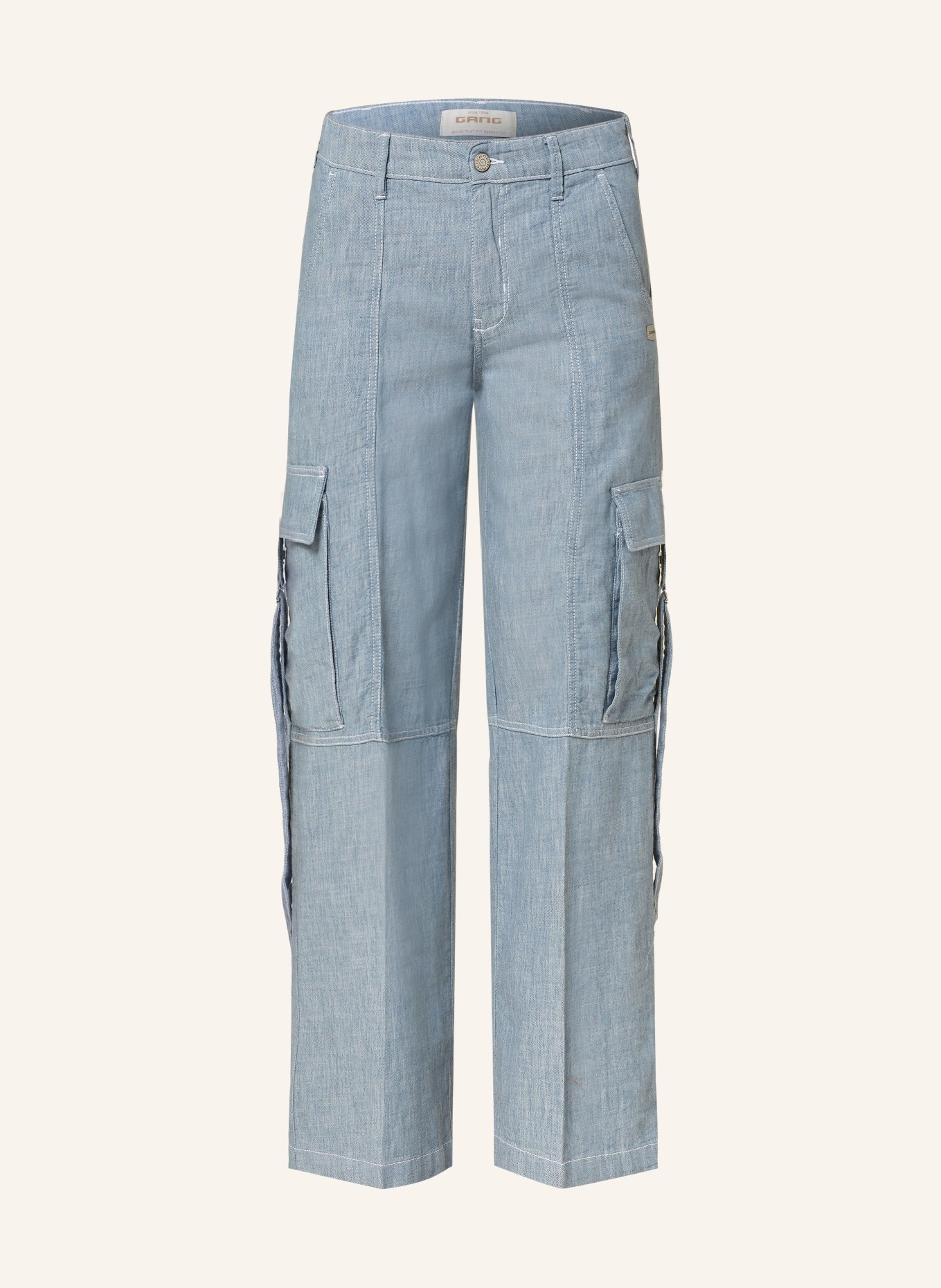 GANG Cargo pants CARLOTTA in denim look, Color: 6503 ice blue (Image 1)