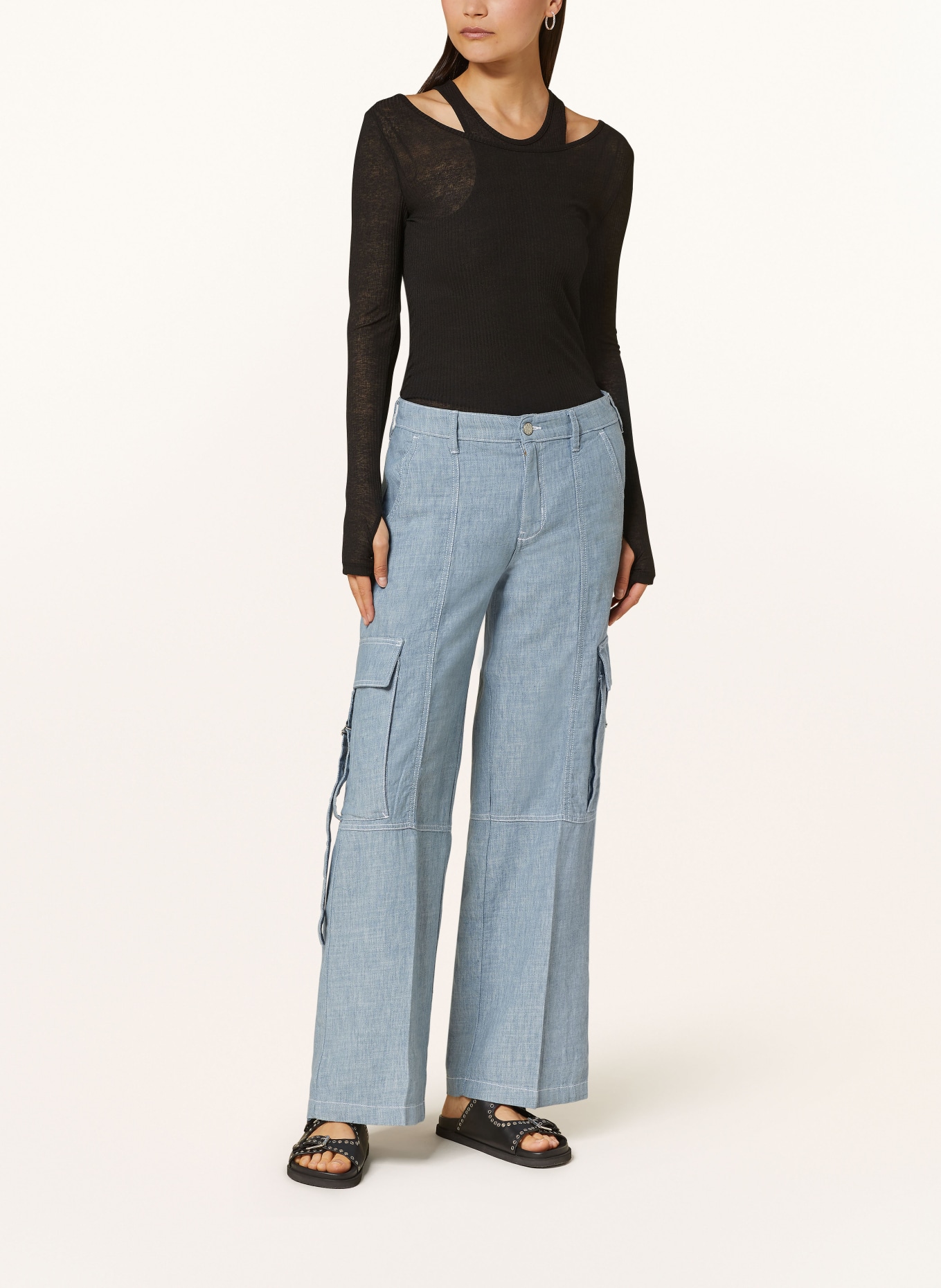 GANG Cargo pants CARLOTTA in denim look, Color: 6503 ice blue (Image 2)