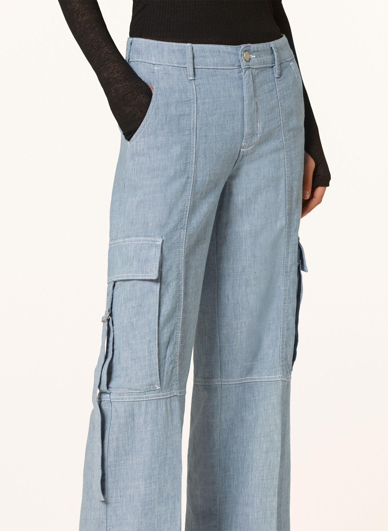 GANG Cargo pants CARLOTTA in denim look, Color: 6503 ice blue (Image 5)