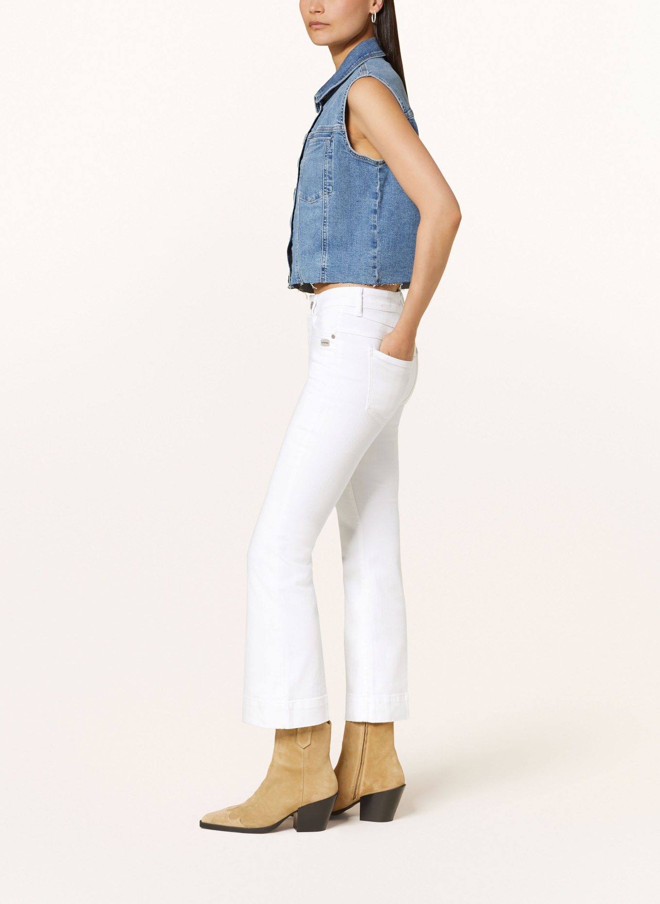GANG Flared Jeans MAXIMA, Farbe: 7020 white used (Bild 4)