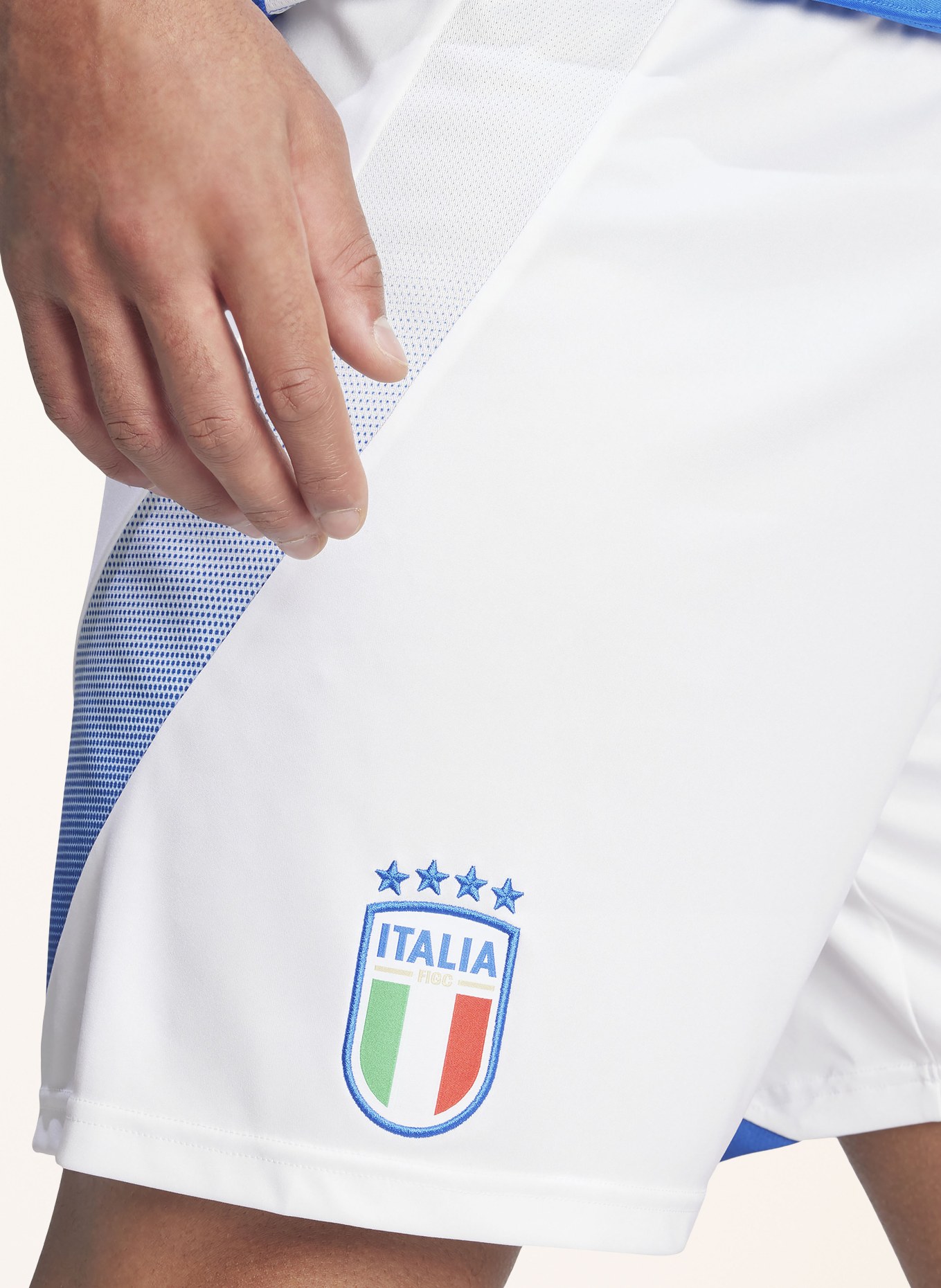 adidas Away kit jersey ITALY 24 for men, Color: WHITE/ BLUE (Image 4)