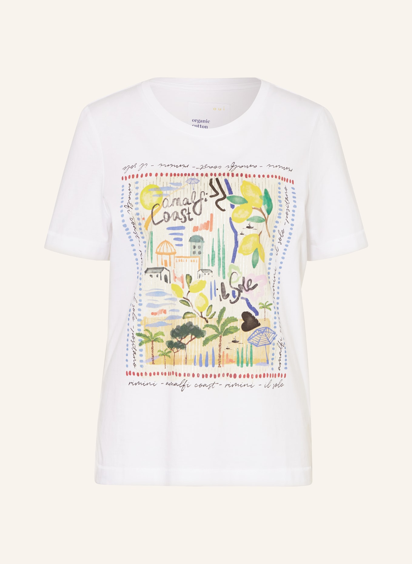 oui T-shirt, Color: WHITE (Image 1)