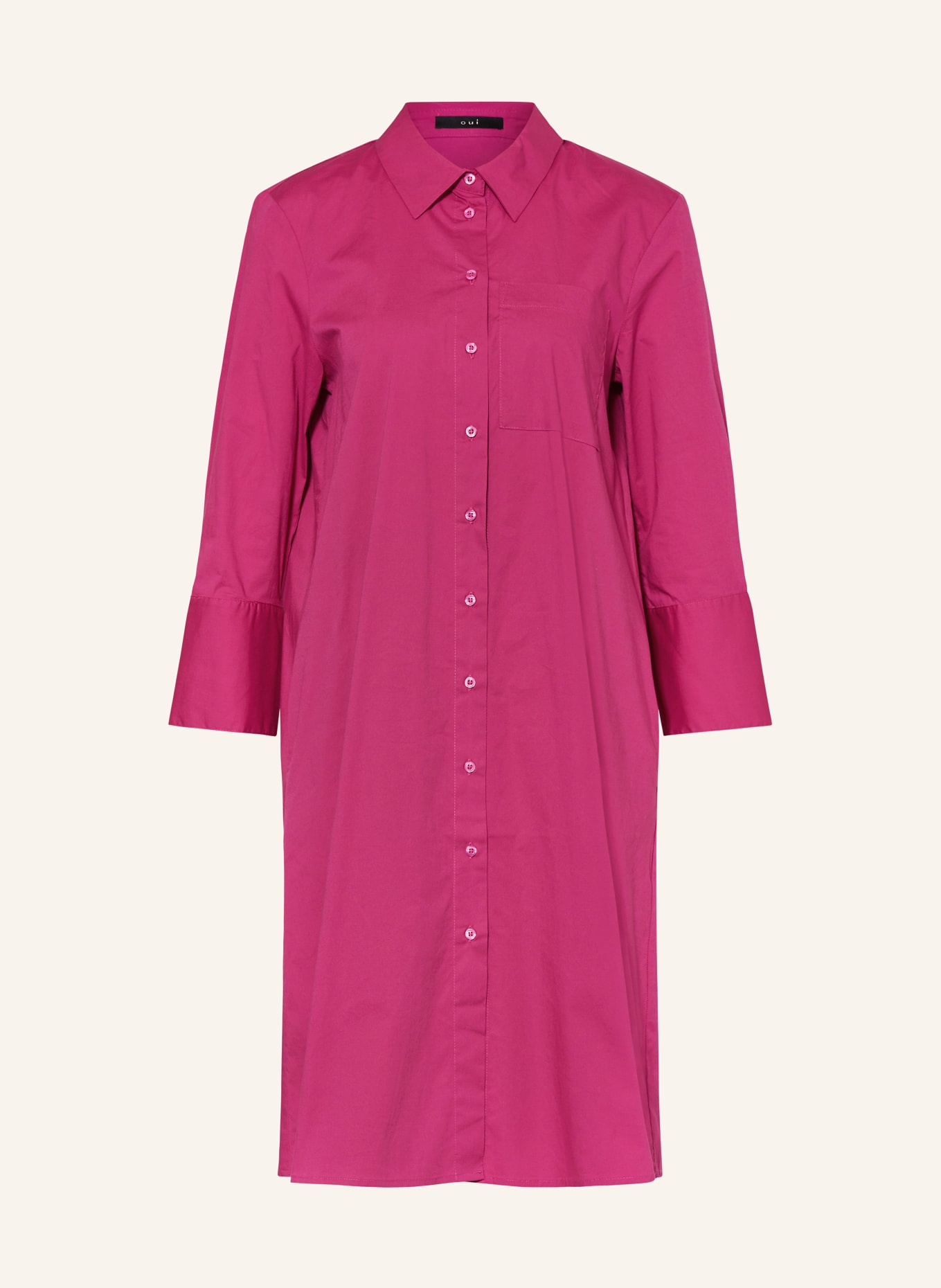 oui Shirt dress with 3/4 sleeves, Color: PINK (Image 1)