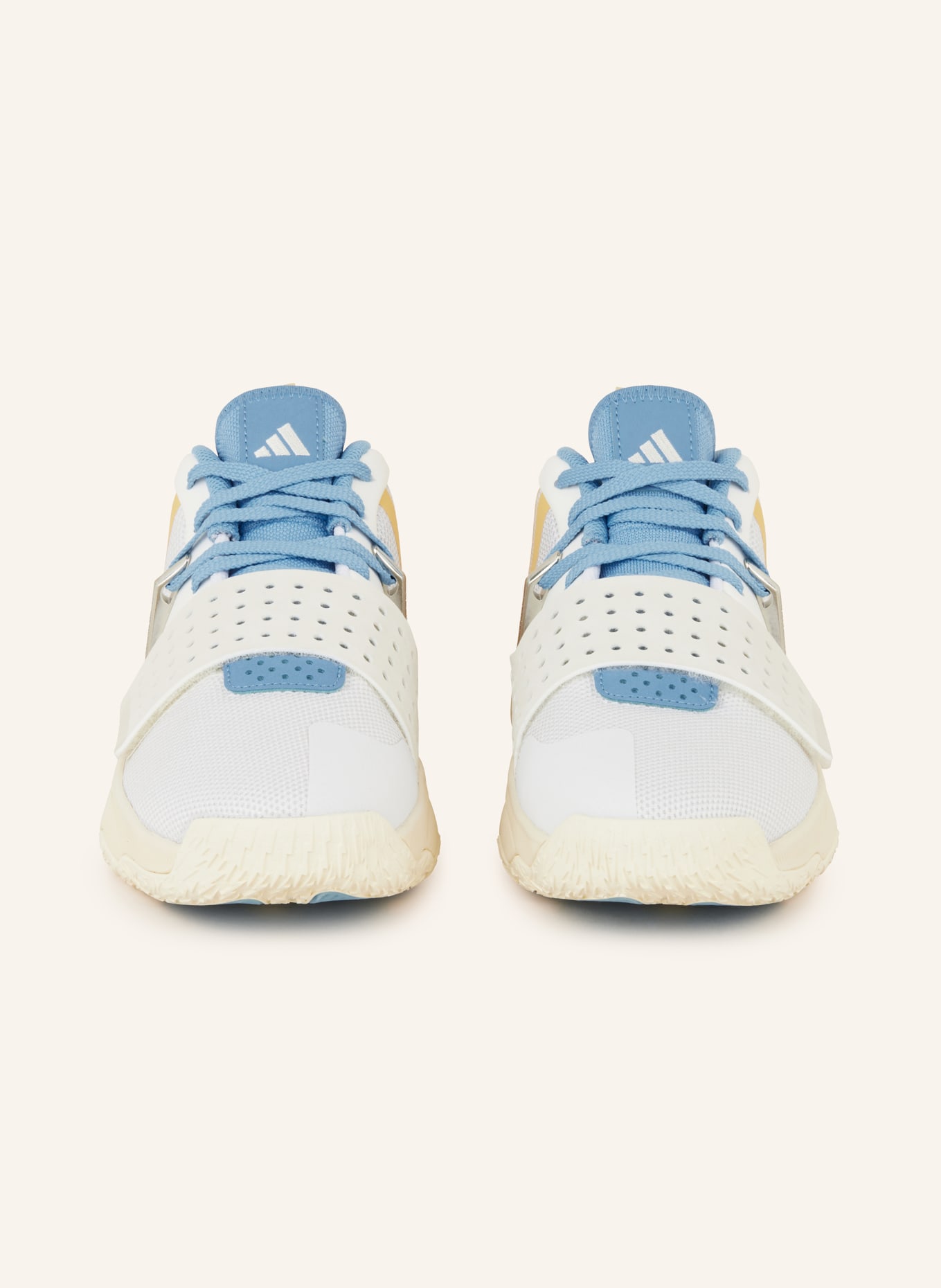 adidas Basketball shoes DAME 8 EXTPLY, Color: WHITE/ LIGHT BLUE/ DARK YELLOW (Image 3)