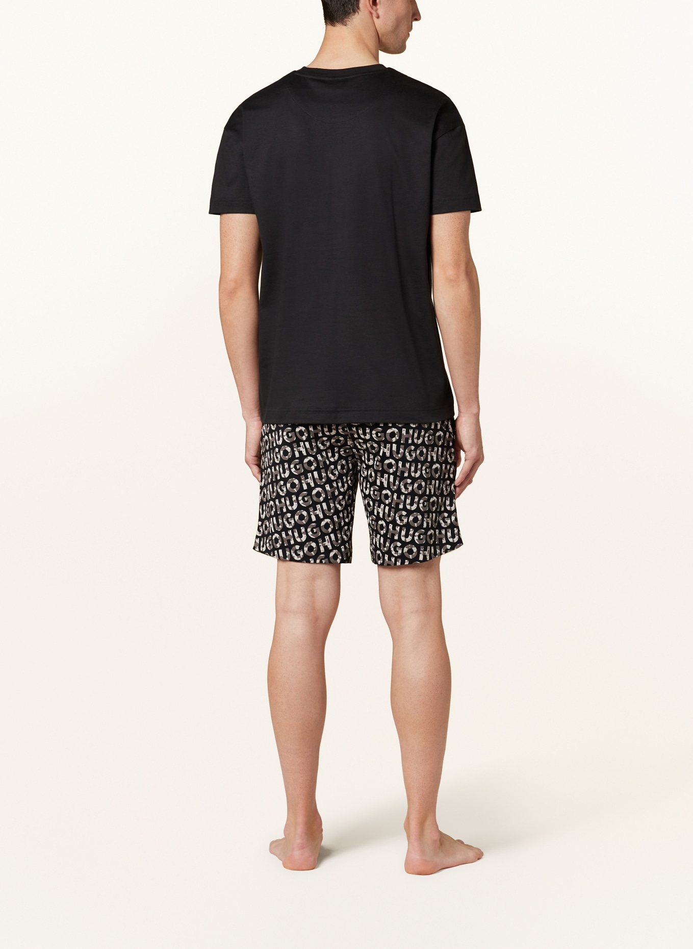 HUGO Shorty pajamas CAMO LOGO, Color: BLACK/ WHITE/ GRAY (Image 3)