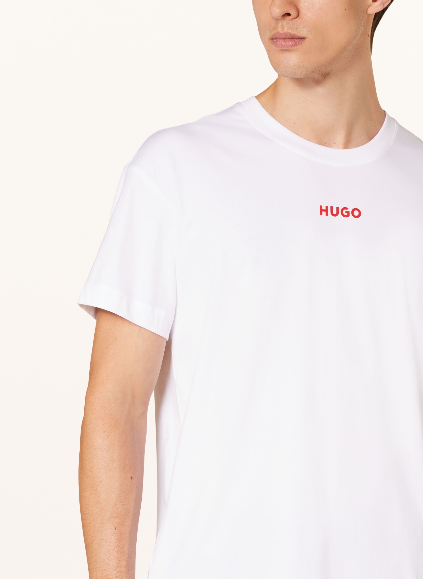 HUGO Pajama shirt LINKED, Color: WHITE (Image 4)