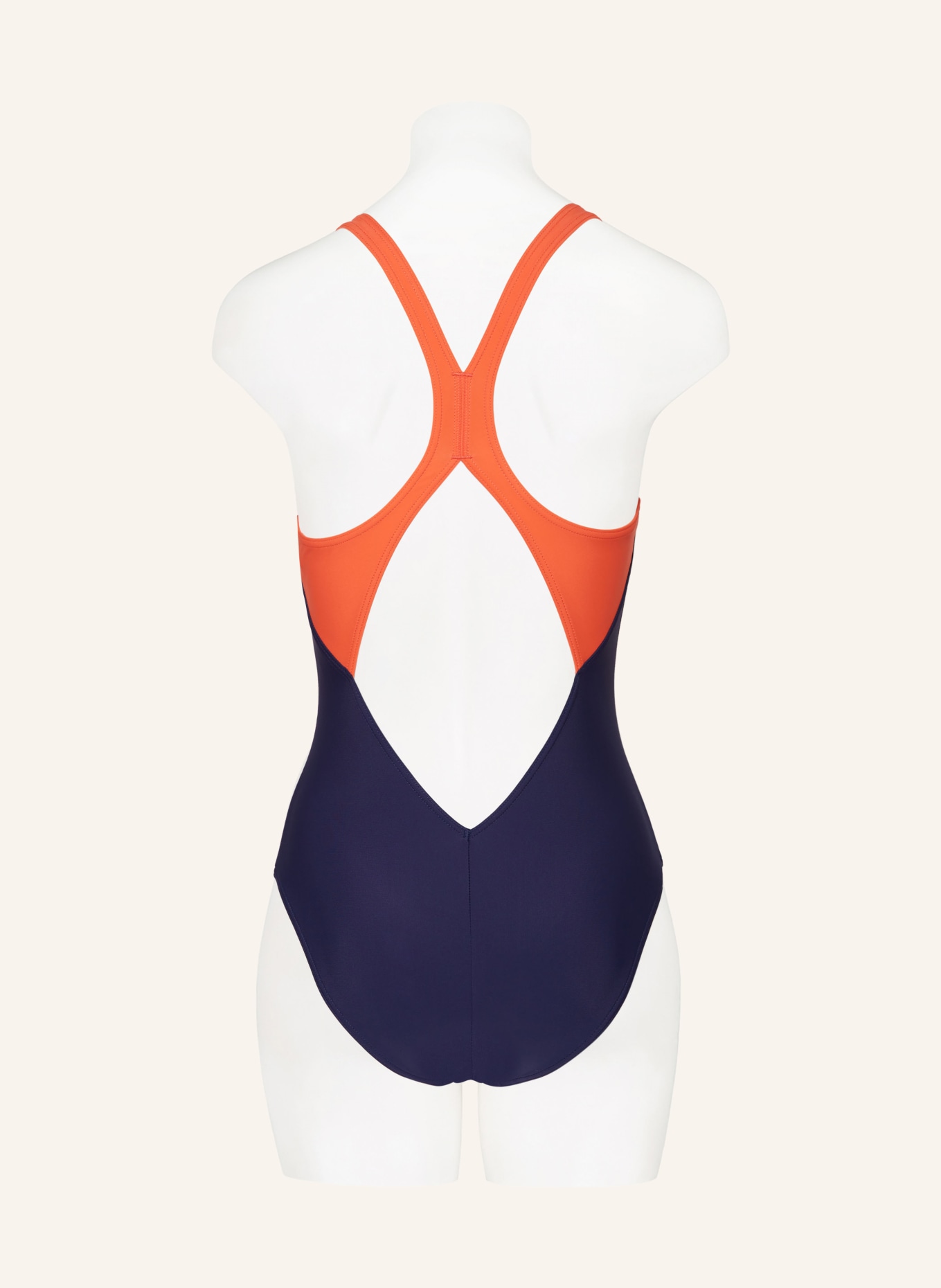 arena Swimsuit GLEAM with UV protection, Color: DARK BLUE/ LIGHT RED/ WHITE (Image 3)