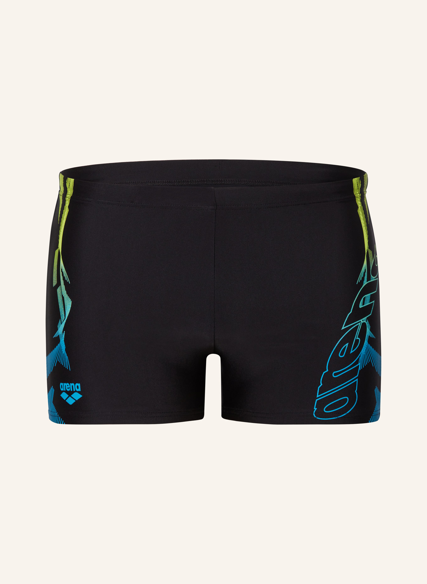 arena Swimming trunks GLEAM with UV protection, Color: BLACK/ BLUE/ NEON GREEN (Image 1)
