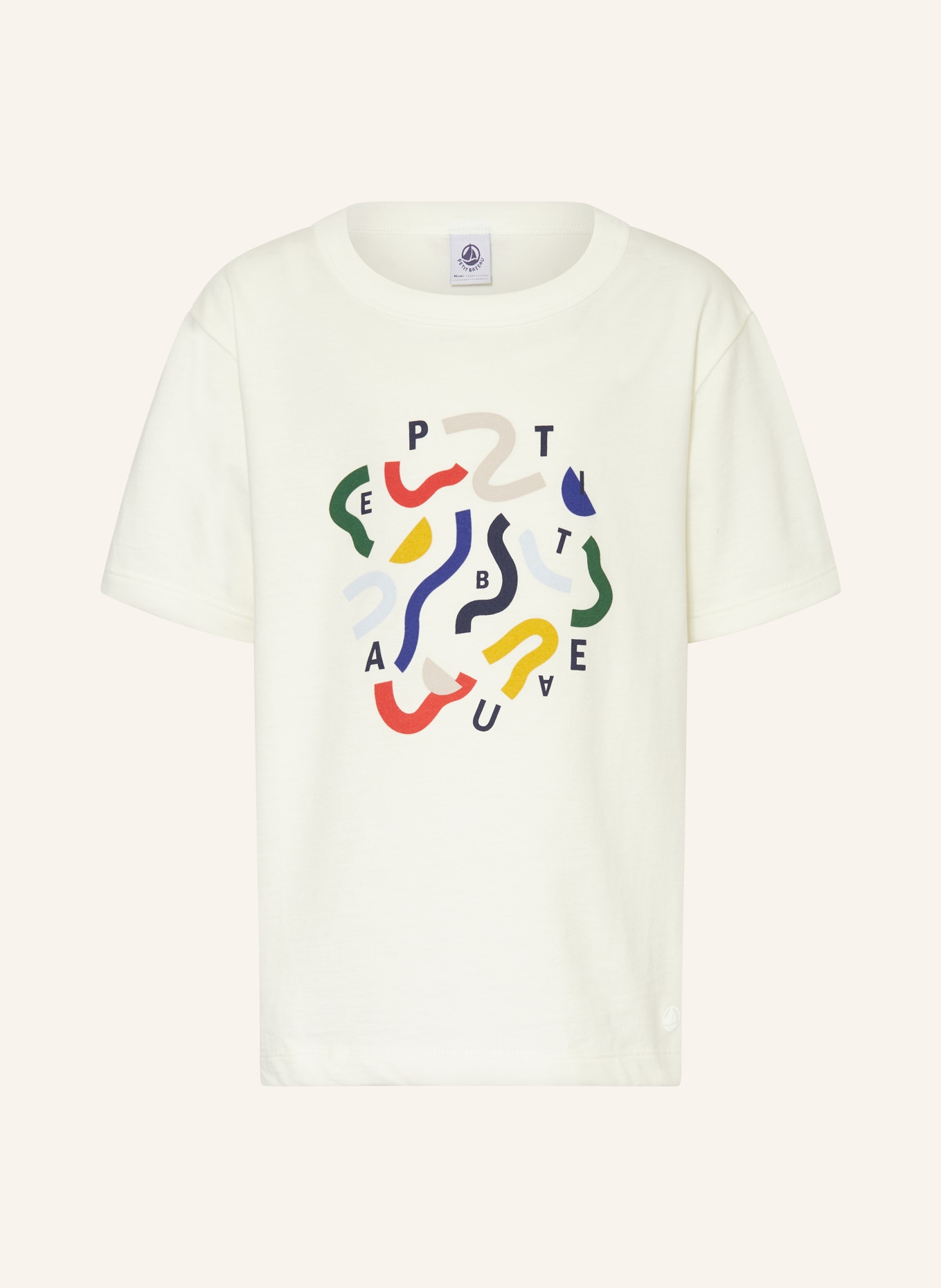 PETIT BATEAU T-Shirt MIKADO, Farbe: WEISS/ BLAU/ ROT (Bild 1)