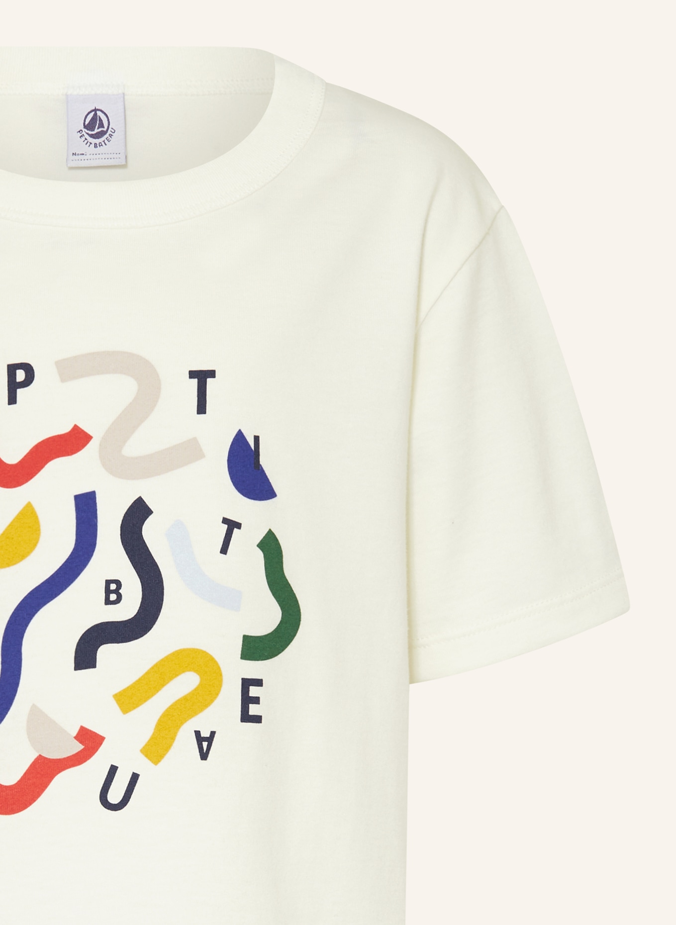 PETIT BATEAU T-Shirt MIKADO, Farbe: WEISS/ BLAU/ ROT (Bild 3)