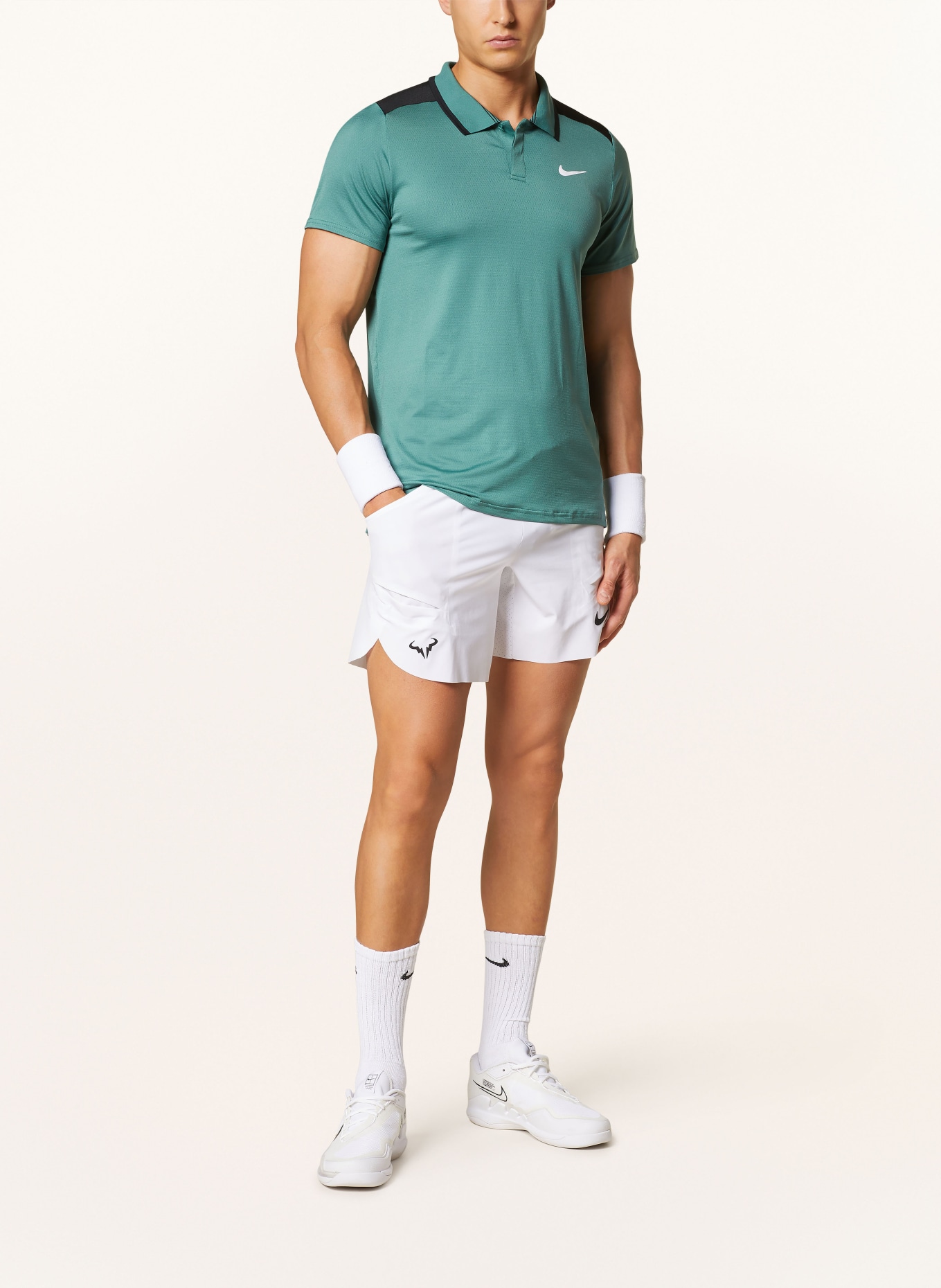 Nike Performance polo shirt COURT ADVANTAGE, Color: GREEN/ BLACK (Image 2)