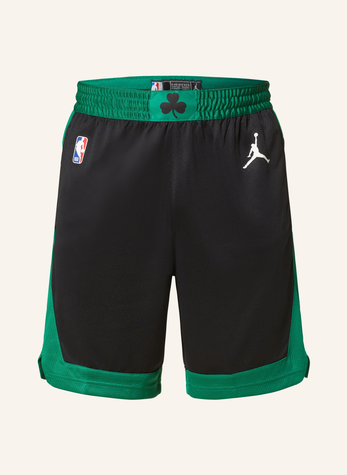JORDAN Basketball shorts, Color: BLACK/ GREEN (Image 1)