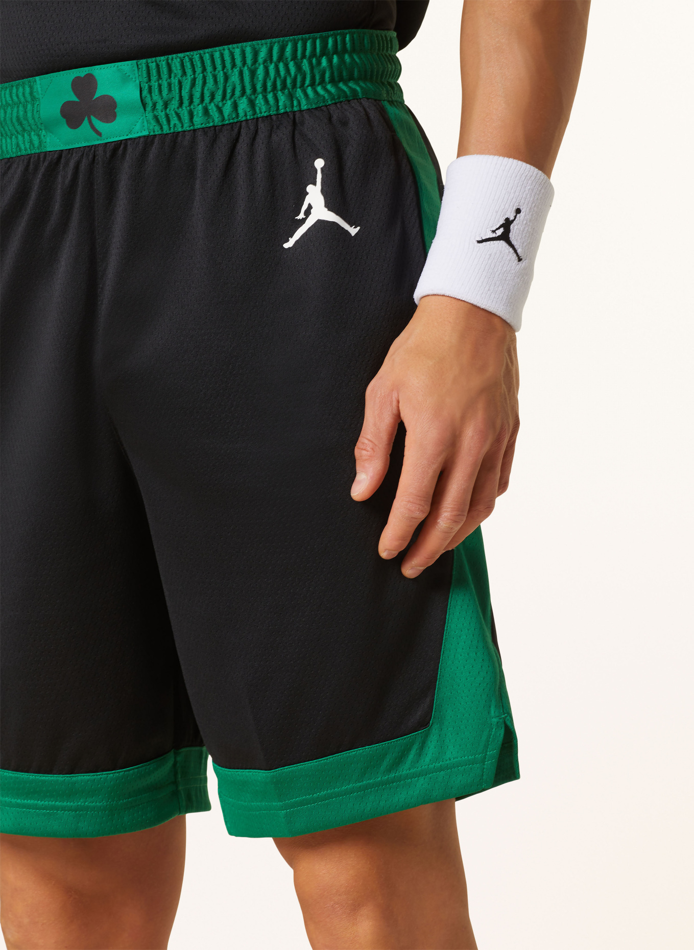 JORDAN Basketball shorts, Color: BLACK/ GREEN (Image 5)