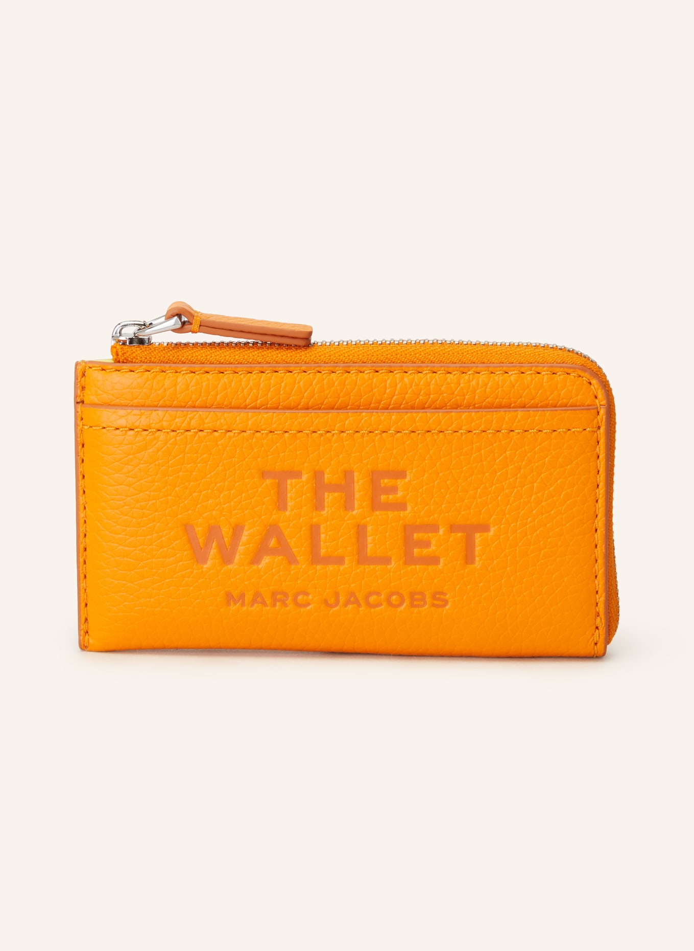 MARC JACOBS Geldbörse THE LEATHER TOP ZIP MULTI WALLET, Farbe: ORANGE (Bild 1)