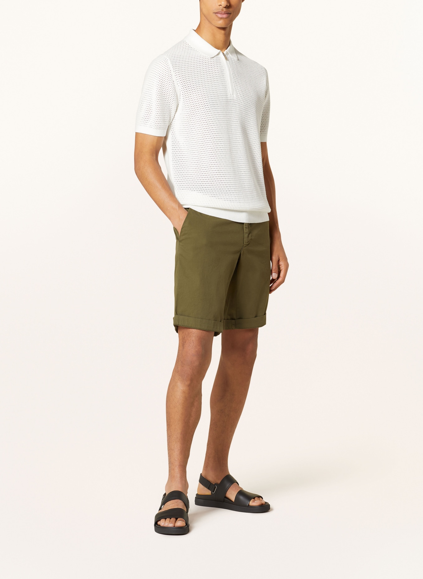 MASON'S Chino shorts TORINO slim fit, Color: OLIVE (Image 2)