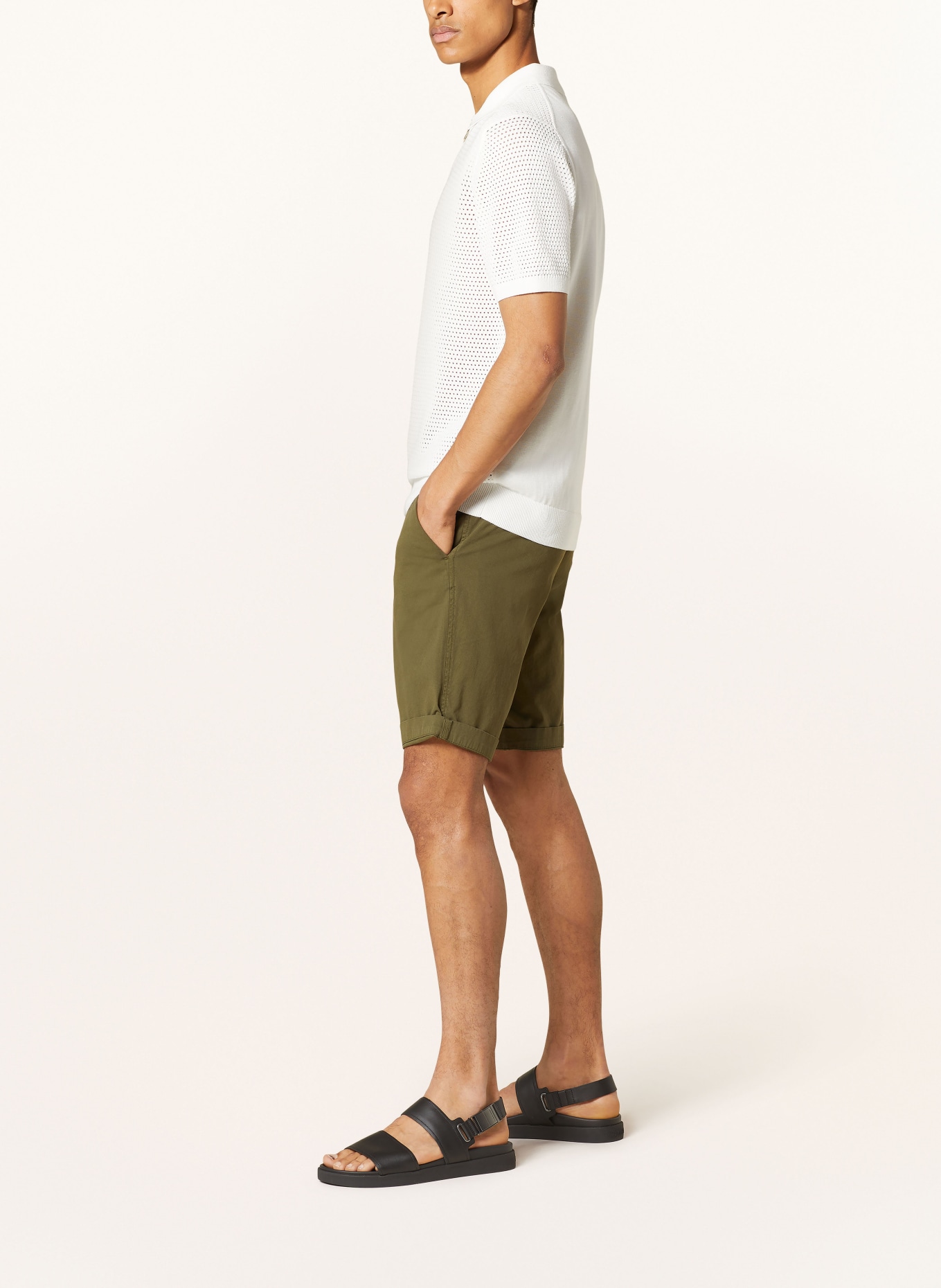 MASON'S Chino shorts TORINO slim fit, Color: OLIVE (Image 4)
