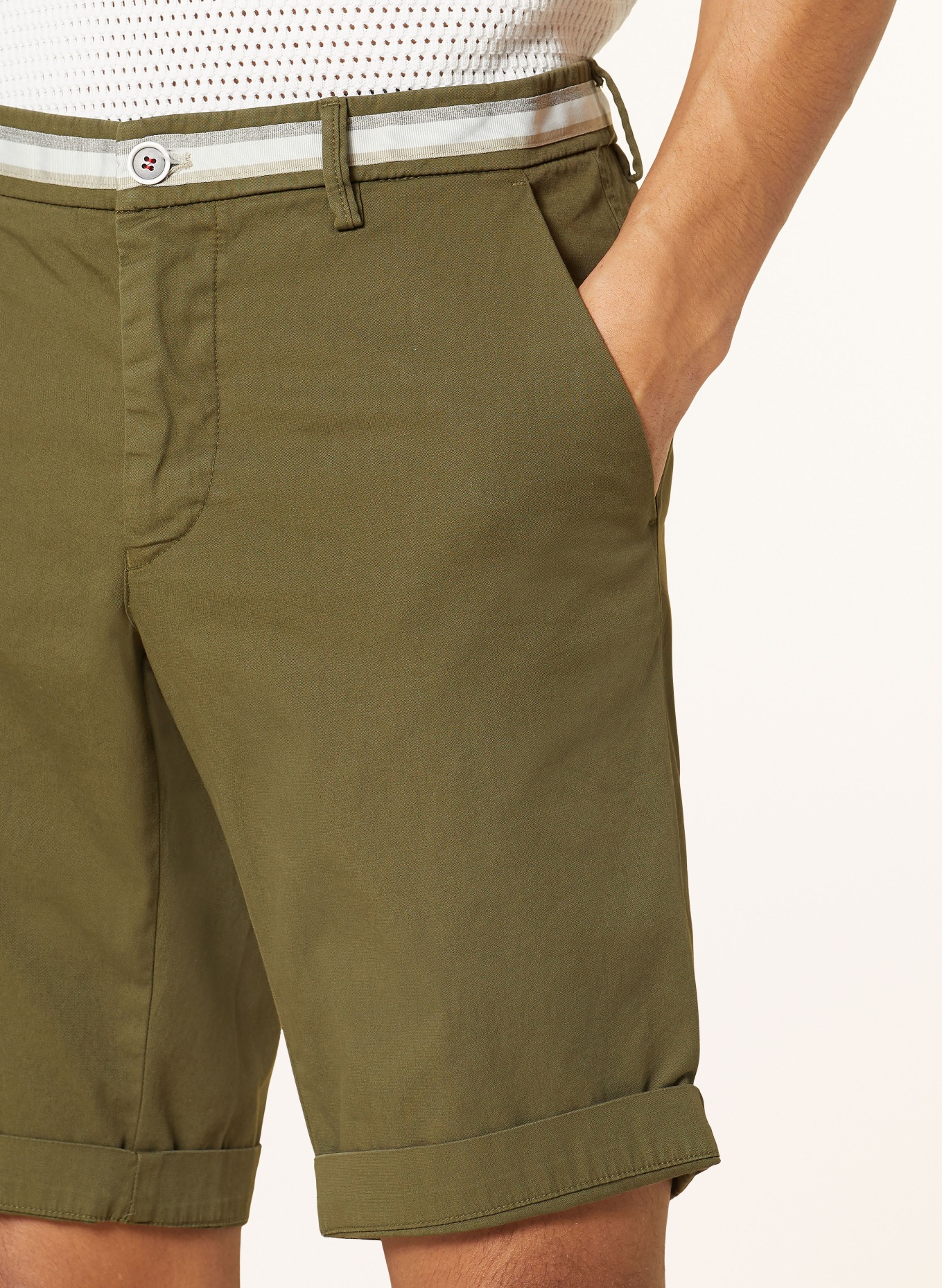MASON'S Chino shorts TORINO slim fit, Color: OLIVE (Image 5)