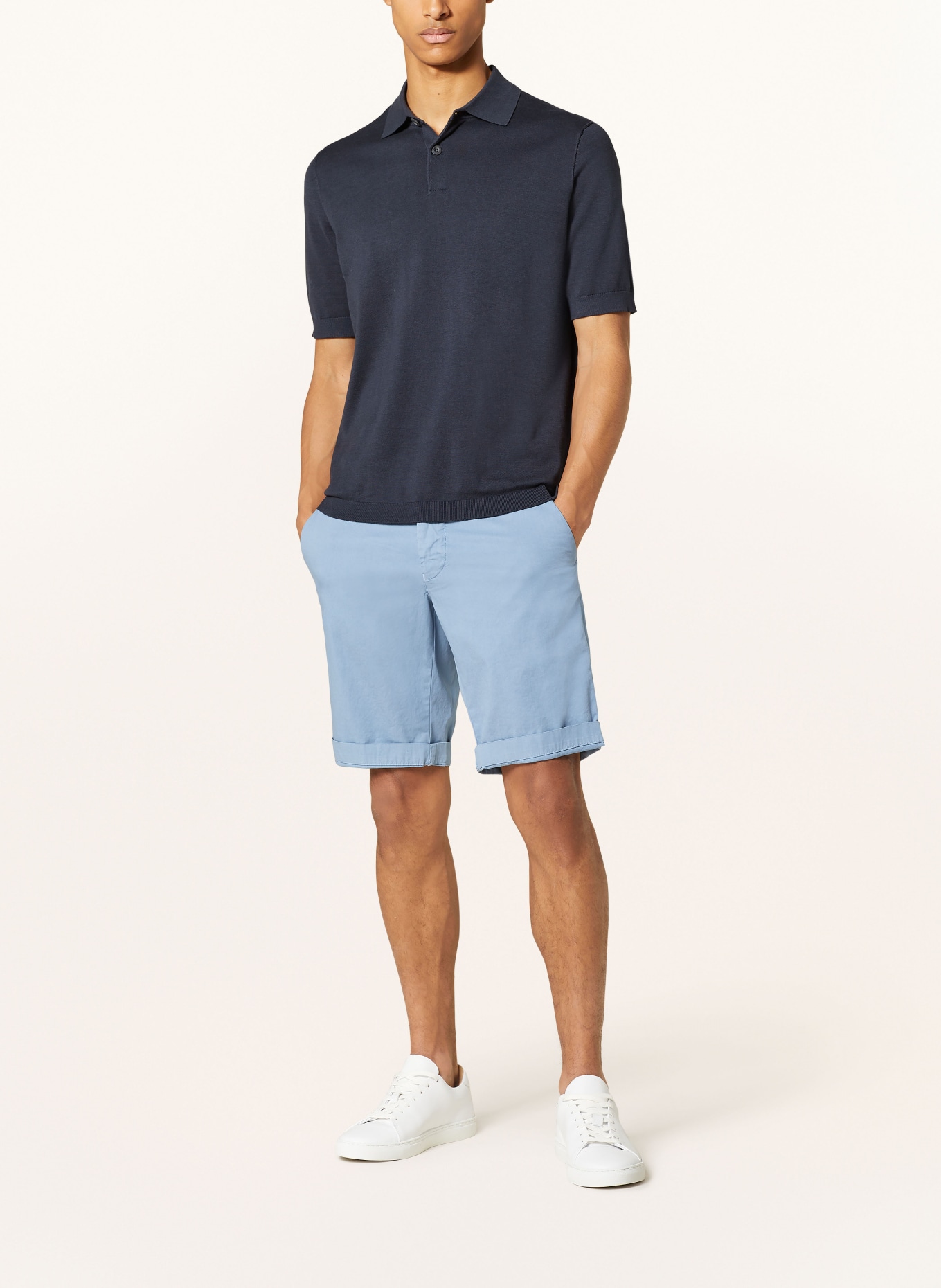 MASON'S Chino shorts TORINO slim fit, Color: LIGHT BLUE (Image 2)