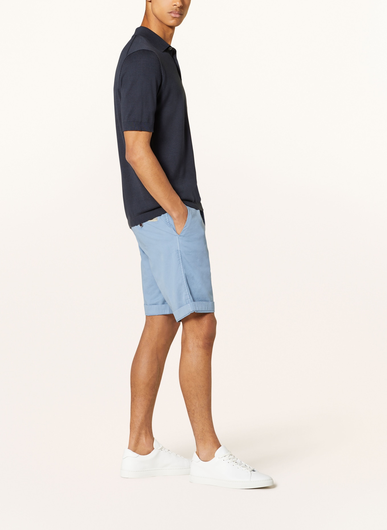 MASON'S Chino shorts TORINO slim fit, Color: LIGHT BLUE (Image 4)