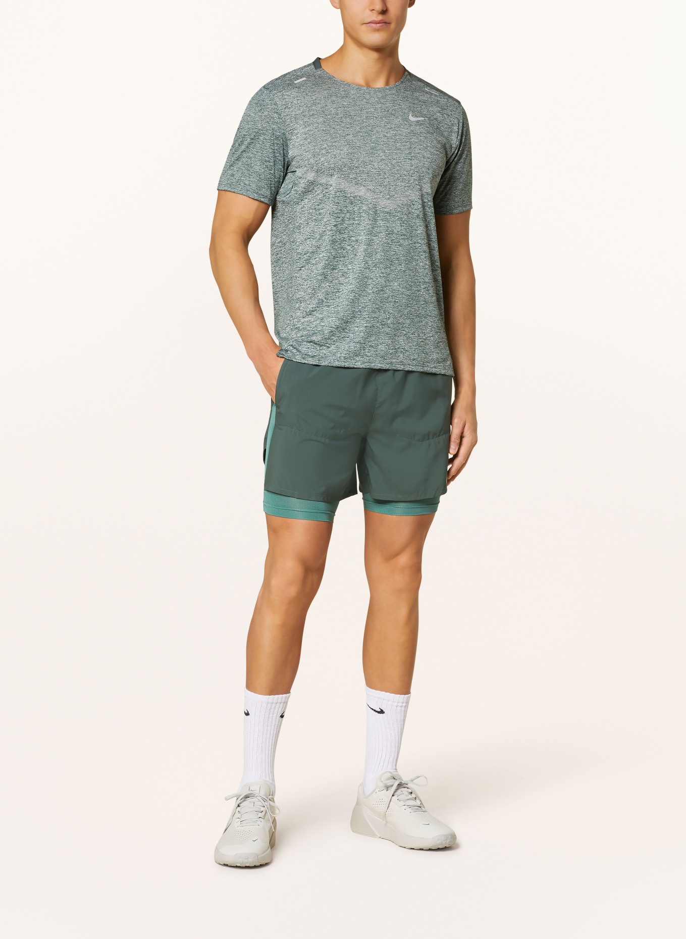 Nike 2-in-1 running shorts STRIDE, Color: GREEN (Image 2)