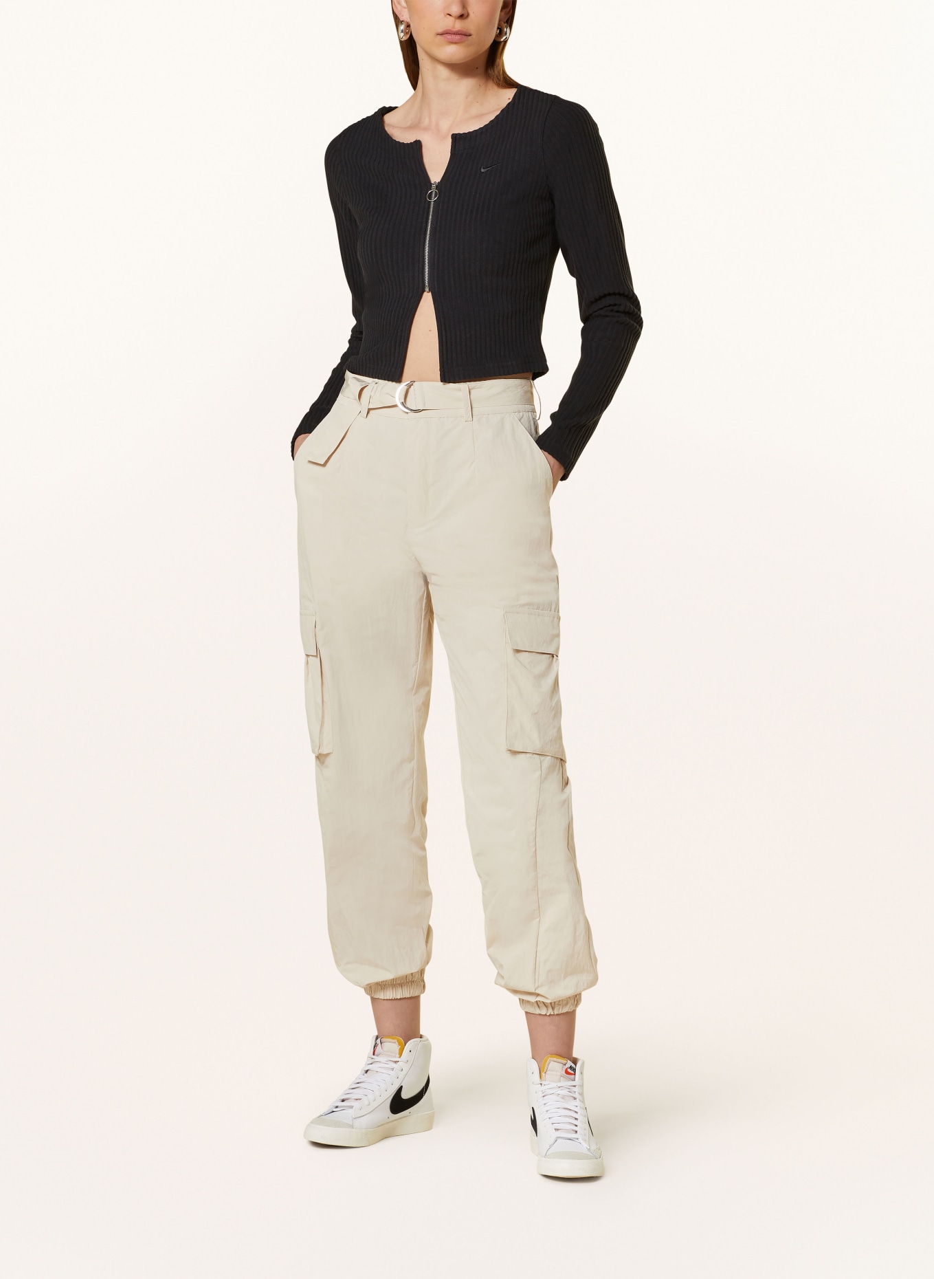 Nike Cropped cardigan SPORTSWEAR CHILL KNIT, Color: BLACK (Image 2)