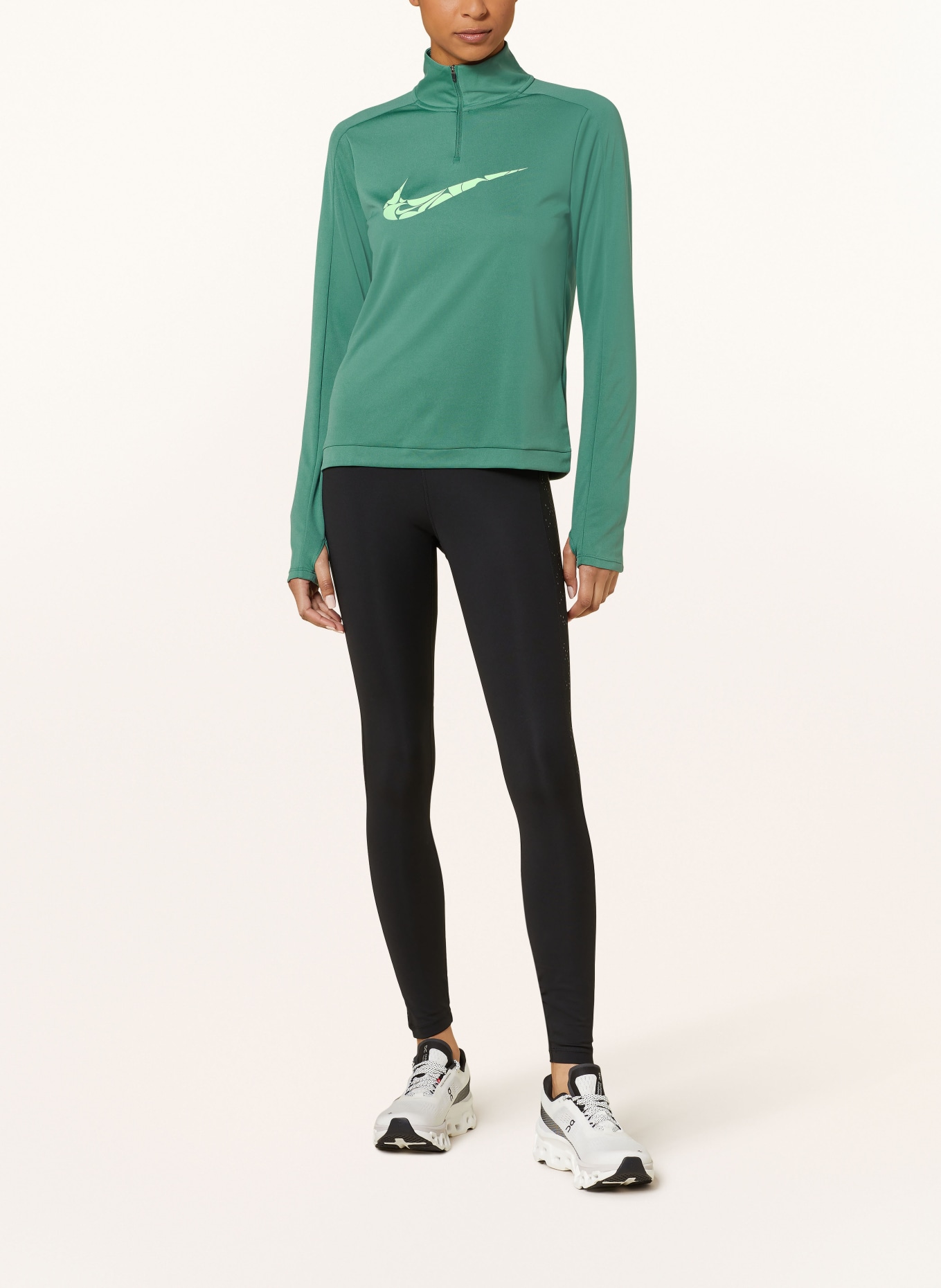 Nike Laufshirt DRI-FIT SWOOSH, Farbe: GRÜN (Bild 2)