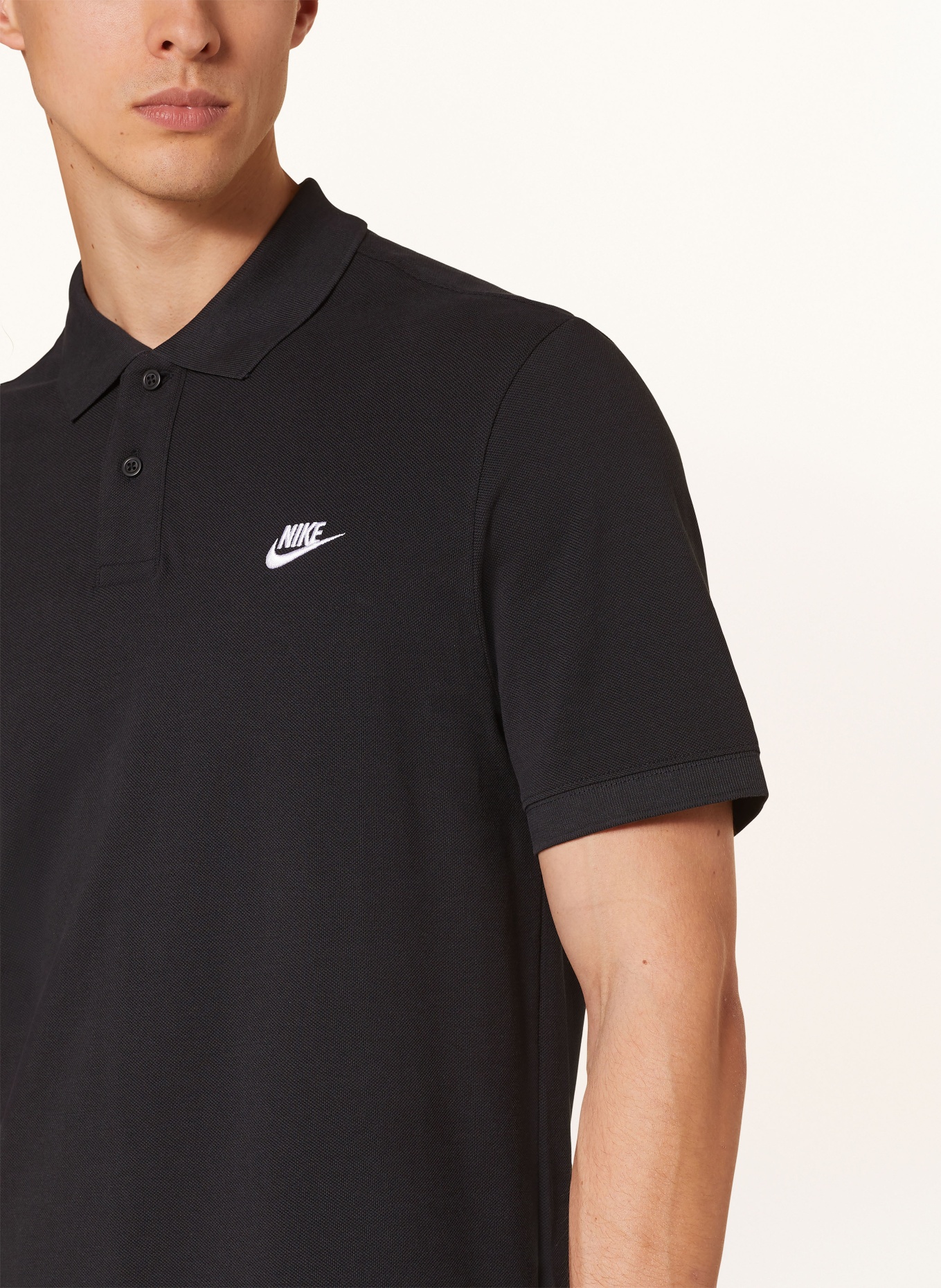 Nike Piqué-Poloshirt, Farbe: SCHWARZ (Bild 4)