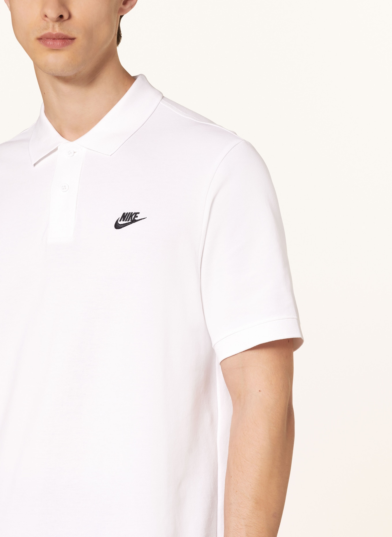 Nike Piqué-Poloshirt, Farbe: WEISS (Bild 4)