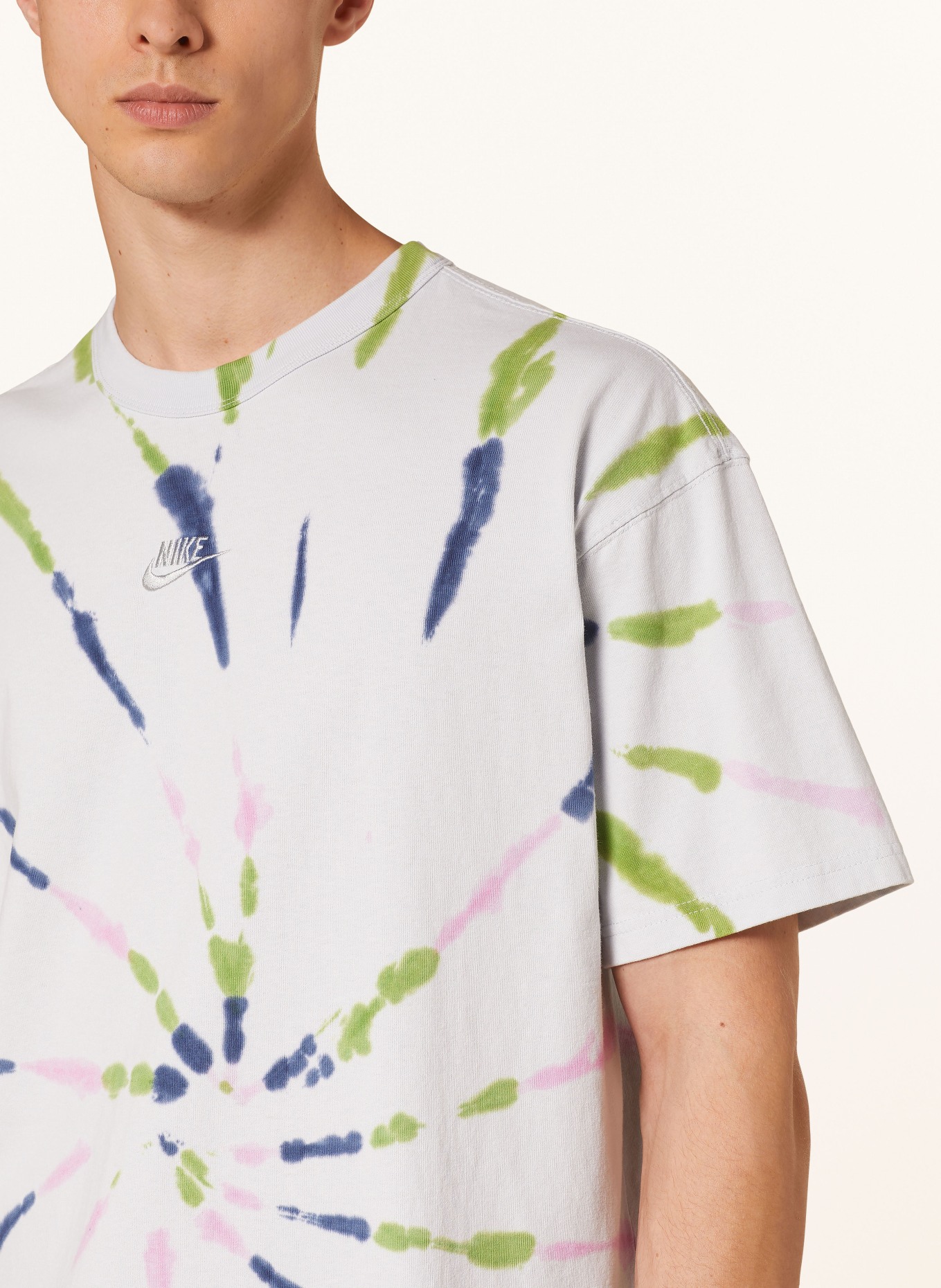 Nike T-shirt PREMIUM ESSENTIALS, Color: LIGHT GRAY/ BLUE/ GREEN (Image 4)