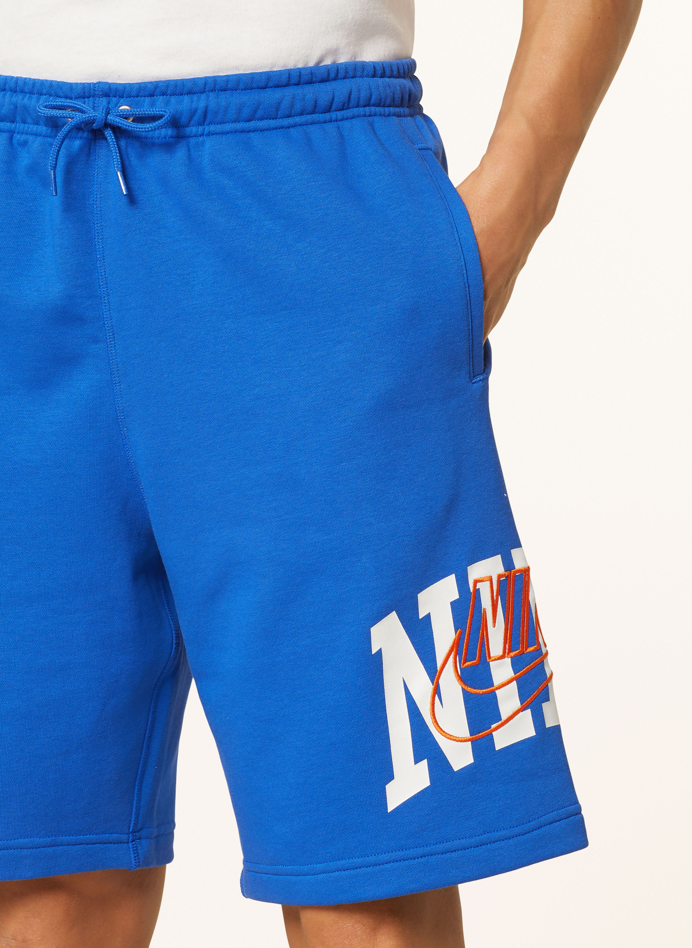 Nike Sweat shorts CLUB, Color: BLUE/ WHITE/ ORANGE (Image 5)