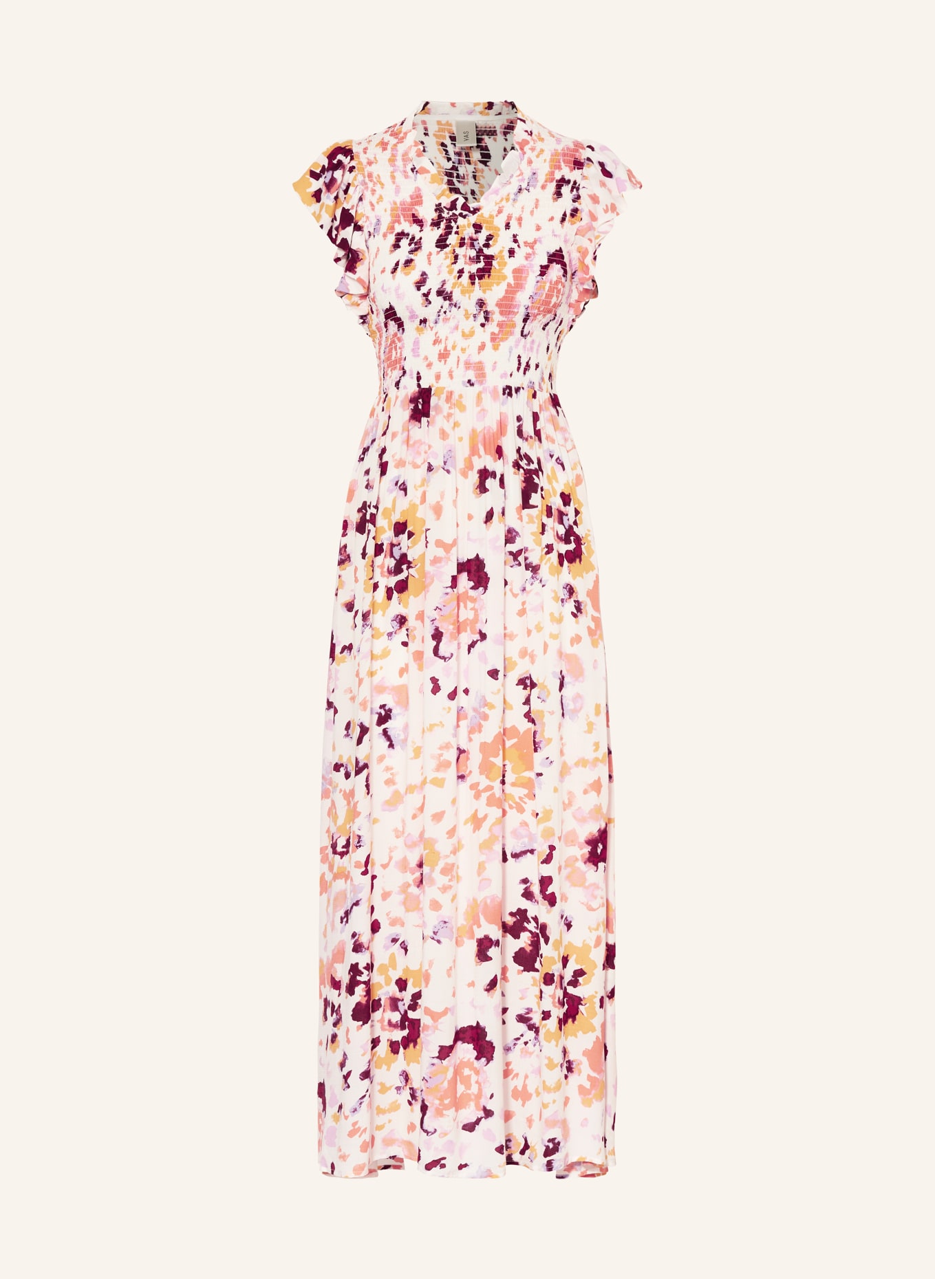 Y.A.S. Kleid mit Rüschen, Farbe: WEISS/ PINK/ ORANGE (Bild 1)