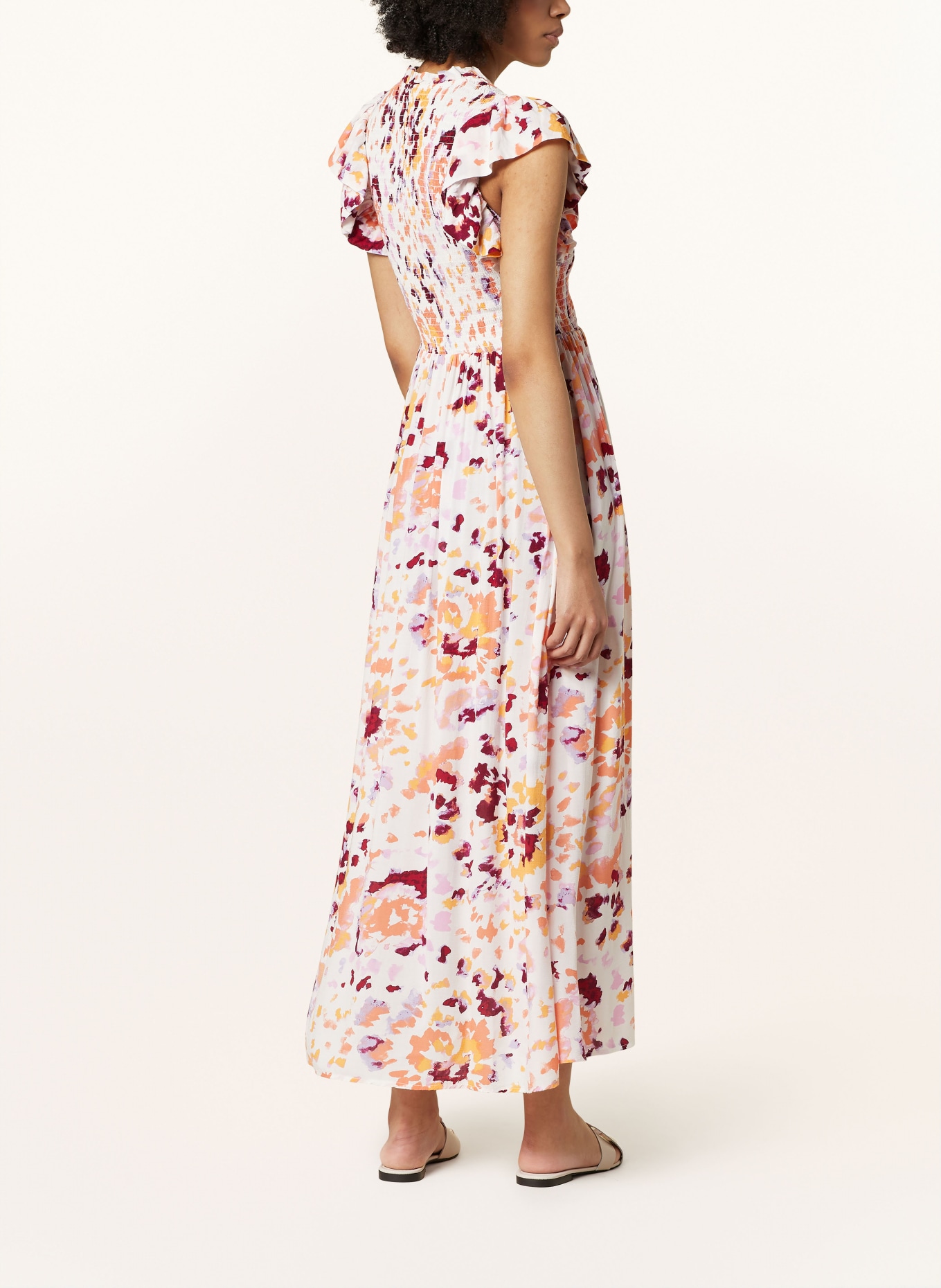 Y.A.S. Kleid mit Rüschen, Farbe: WEISS/ PINK/ ORANGE (Bild 3)