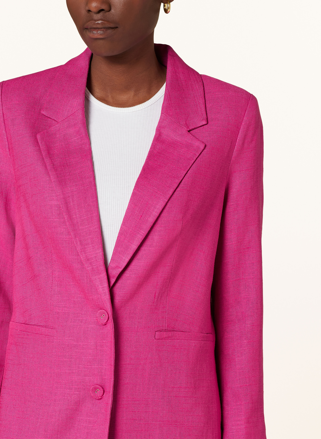 Y.A.S. Blazer with linen, Color: PINK (Image 4)