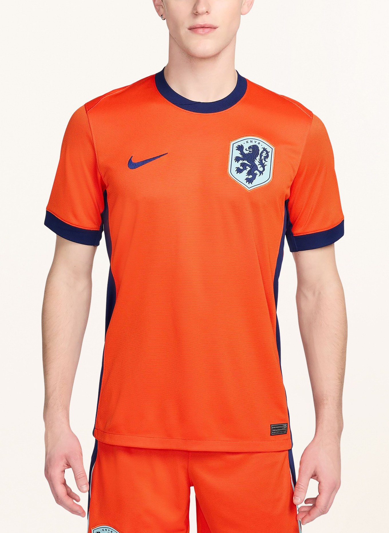 Nike Home jersey Netherlands 2024/25 for men, Color: ORANGE/ DARK BLUE (Image 2)