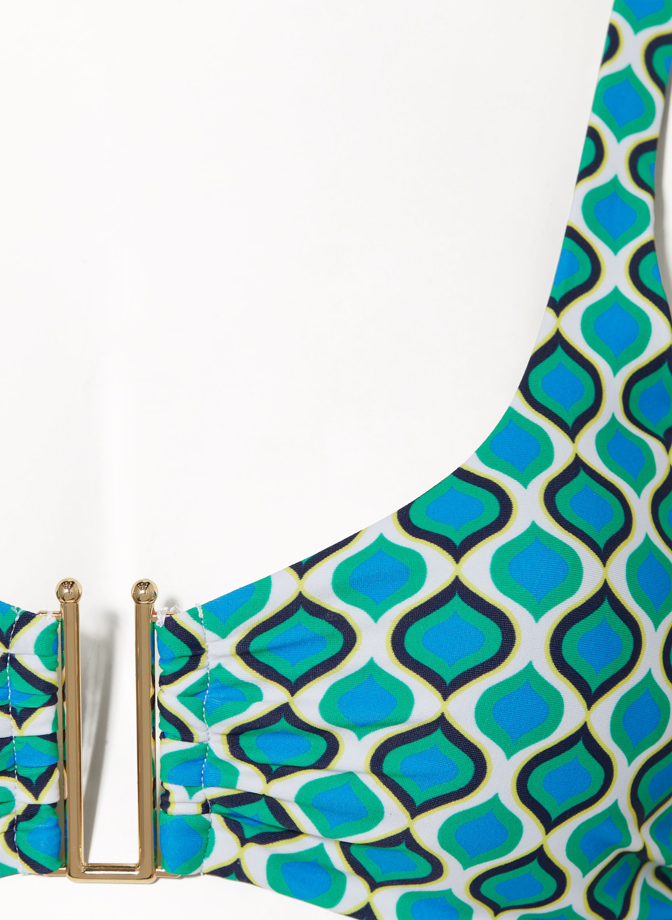 Hot Stuff Bralette bikini top, Color: GREEN/ BLUE/ WHITE (Image 4)