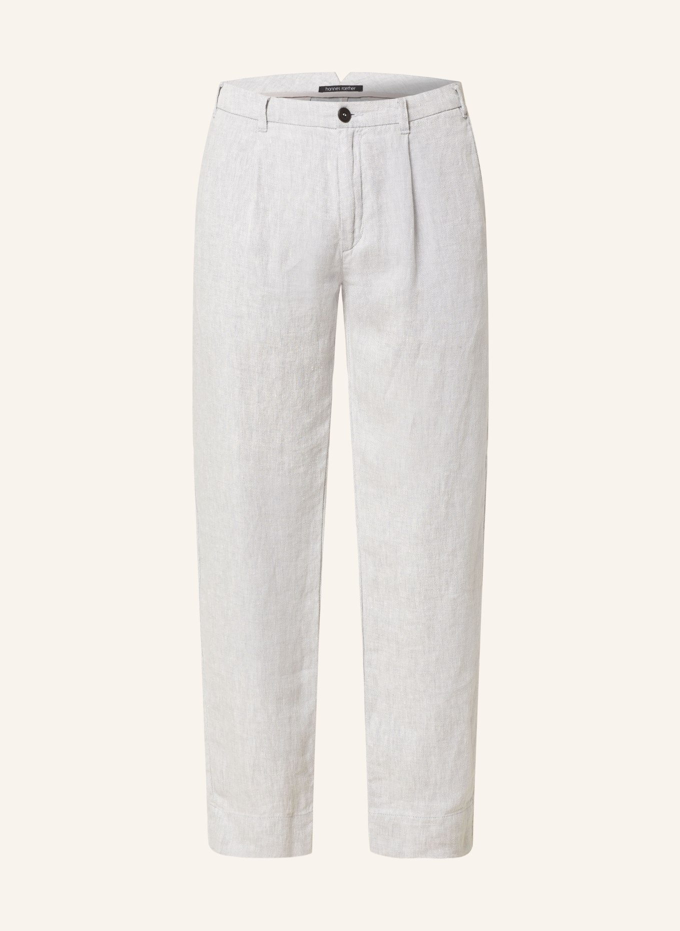 hannes roether Chinos regular fit made of linen, Color: LIGHT GRAY (Image 1)