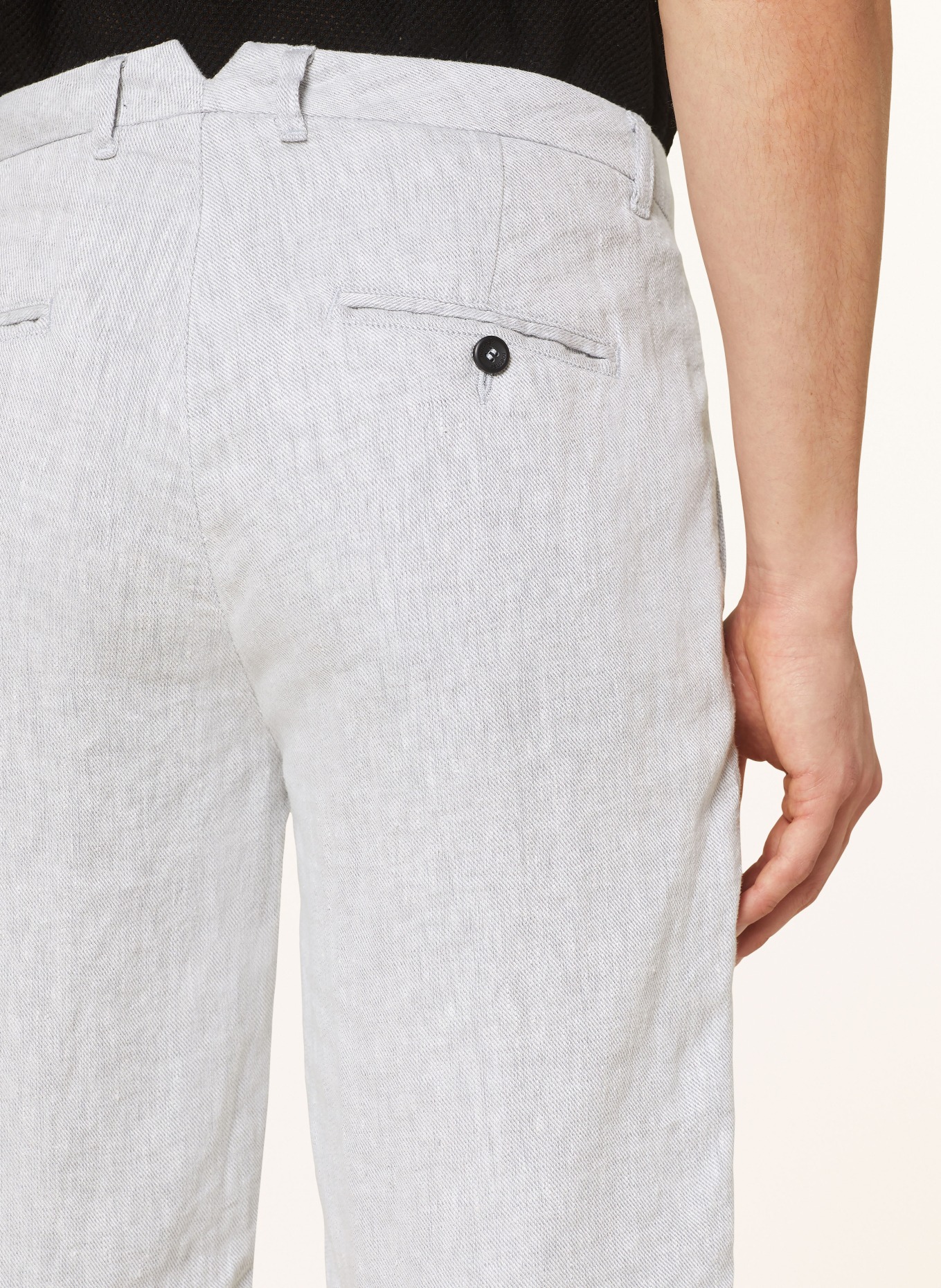 hannes roether Chinos regular fit made of linen, Color: LIGHT GRAY (Image 7)