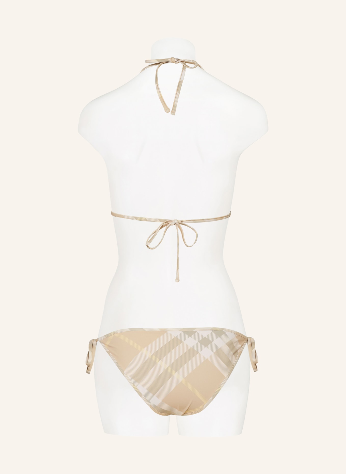 BURBERRY Triangle bikini bottoms, Color: CREAM/ BEIGE/ GRAY (Image 3)