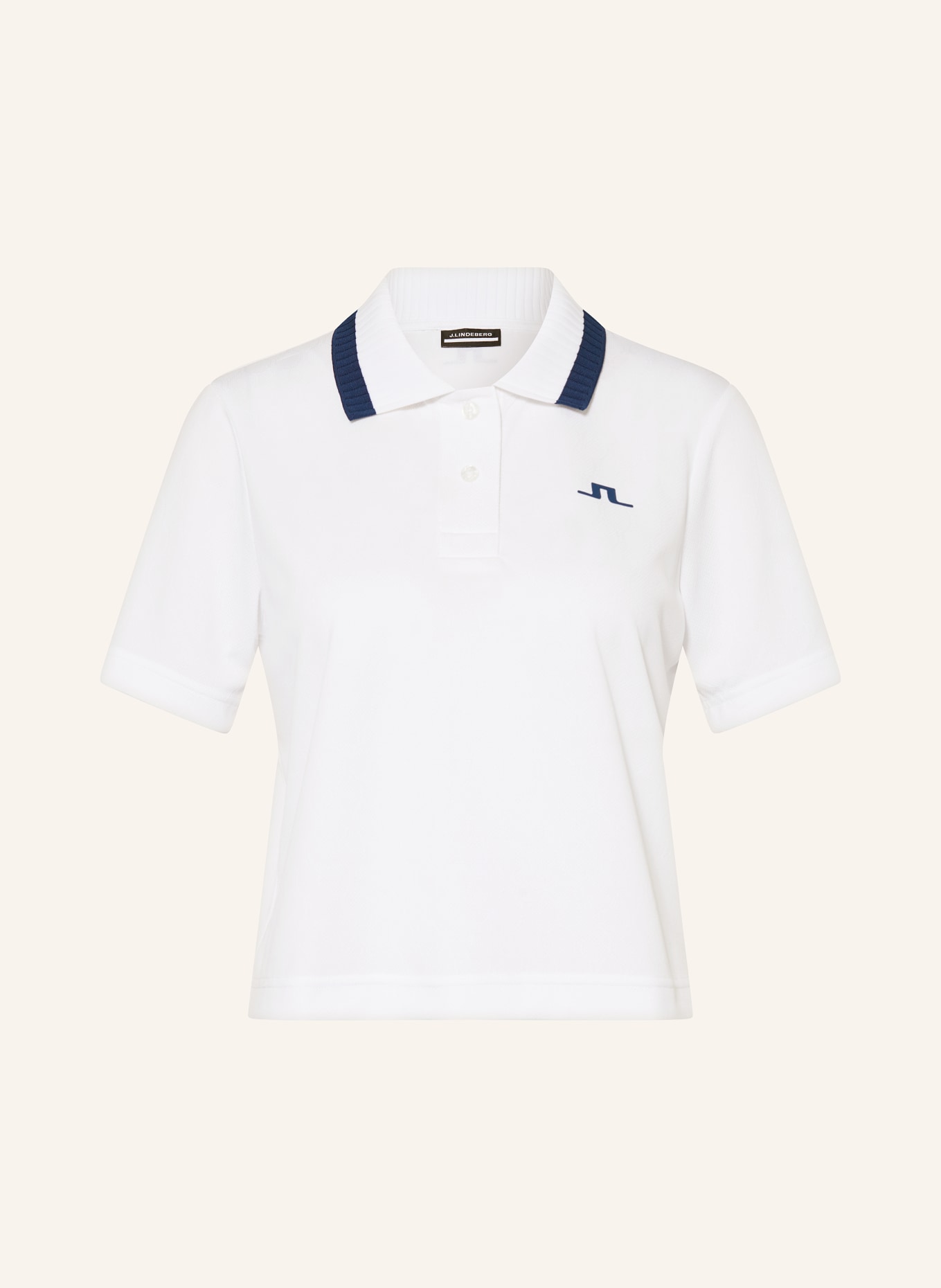 J.LINDEBERG Performance polo shirt, Color: WHITE/ BLUE (Image 1)