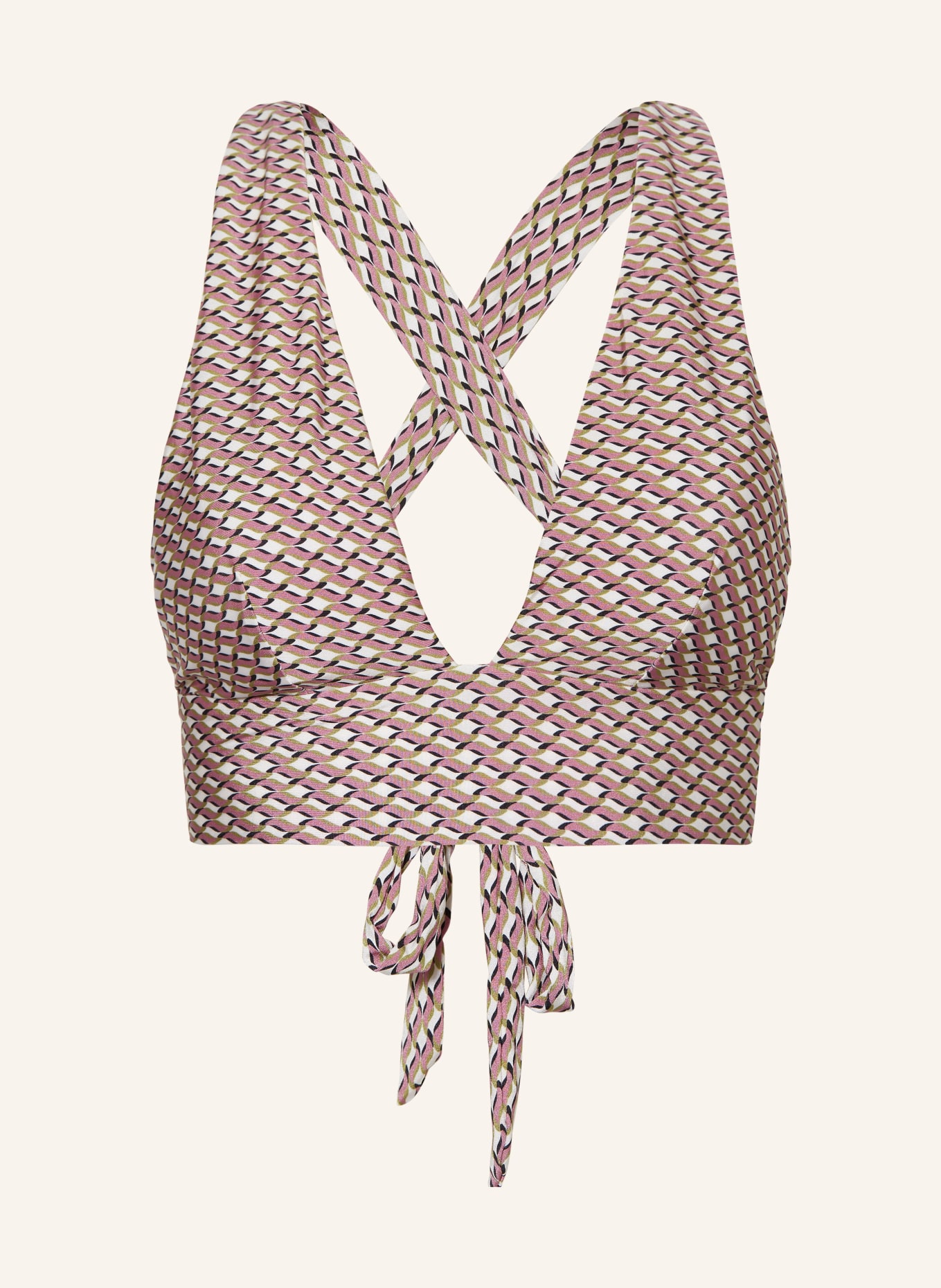 JETS Australia Bralette-Bikini-Top INFINITY, Farbe: CREME/ LILA/ GRÜN (Bild 1)