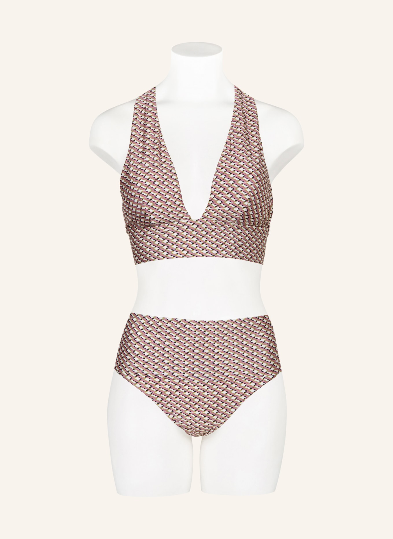JETS Australia Bralette-Bikini-Top INFINITY, Farbe: CREME/ LILA/ GRÜN (Bild 2)
